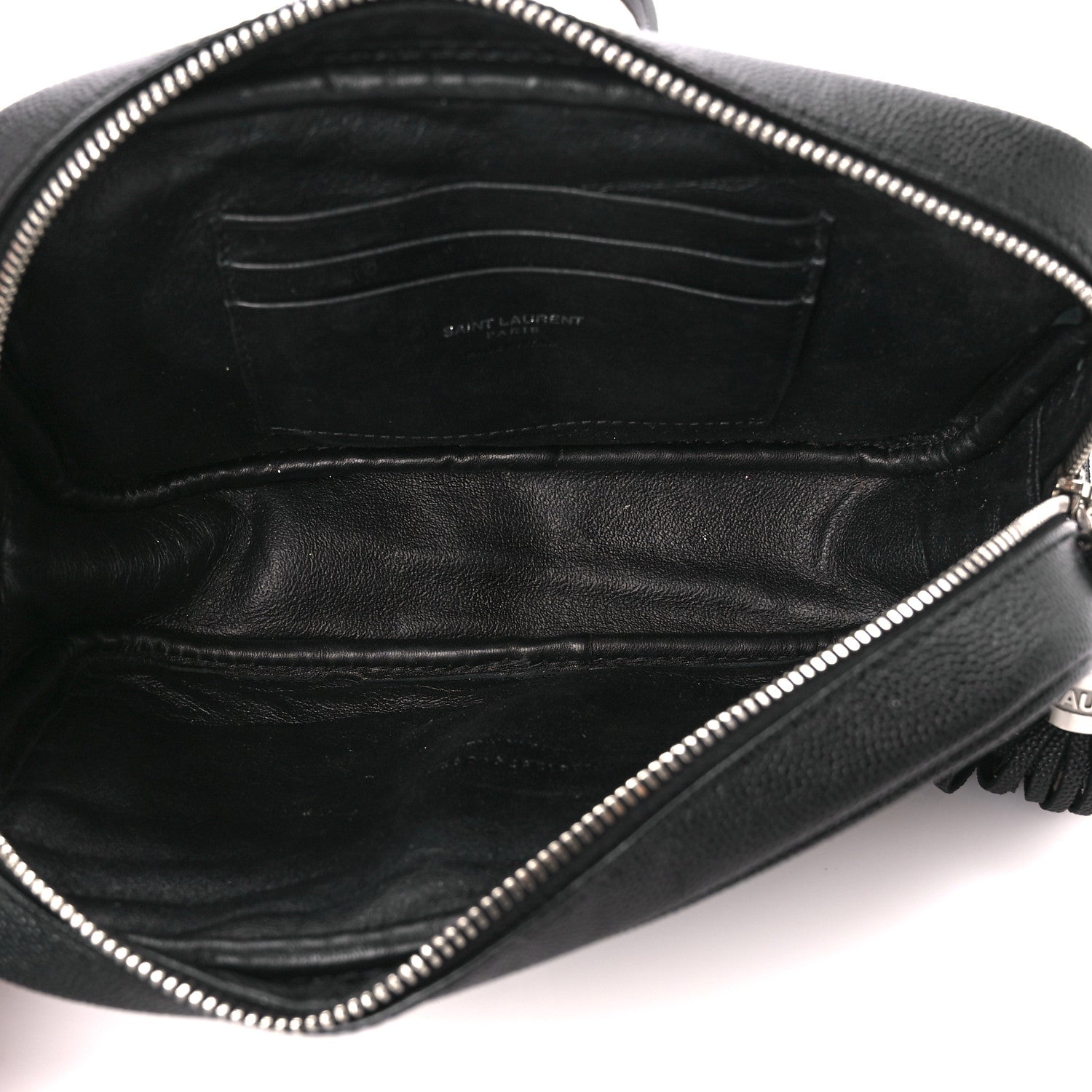 Saint Laurent Grain De Poudre Matelasse Monogram Mini Lou Camera Bag Black 5 of 11