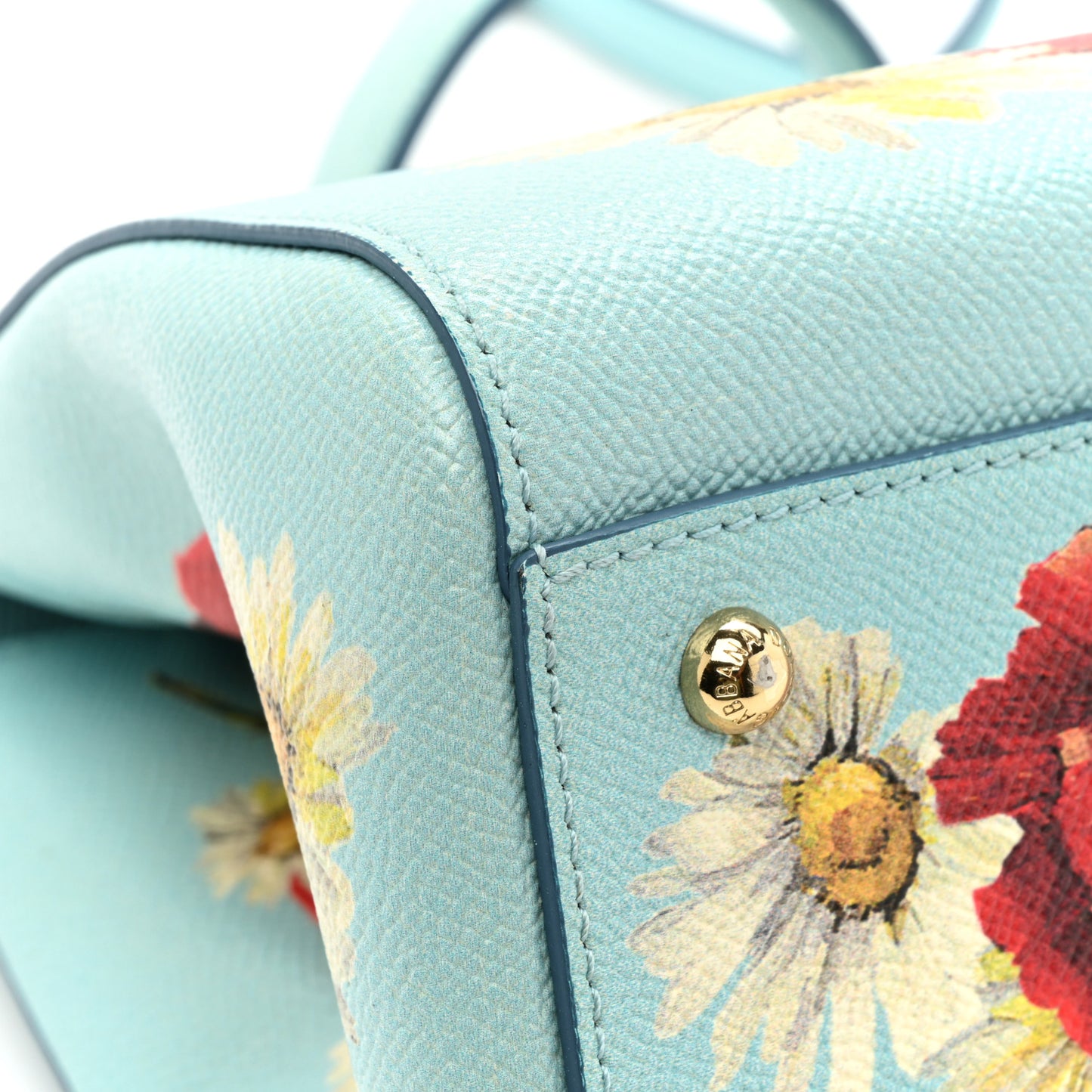 Dauphine St.Giap Papaveri Print Medium Miss Sicily Satchel Celeste