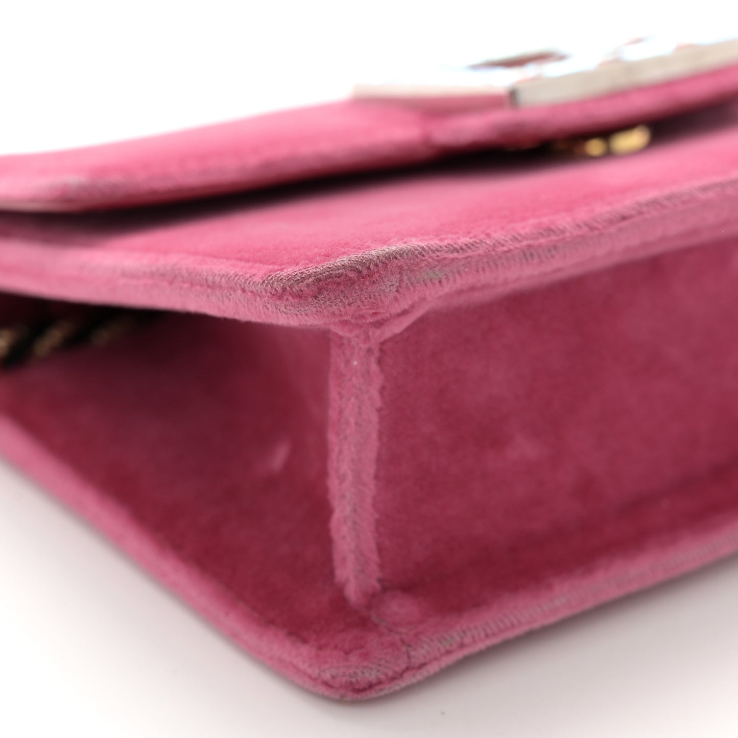 Velvet Crystal Square G Shoulder Bag Light Raspberry Rose