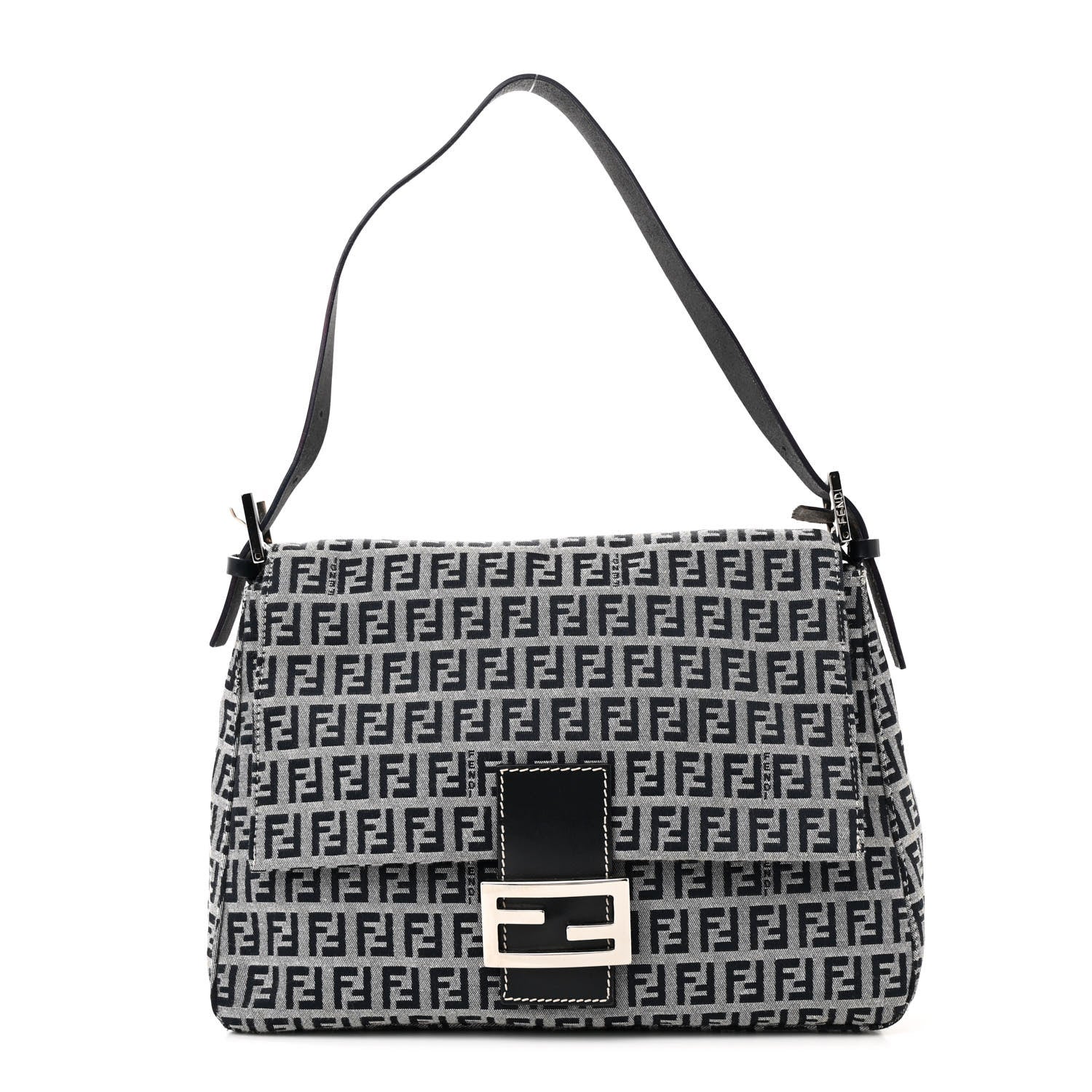 Fendi Zucchino Mama Baguette Navy 1 of 18