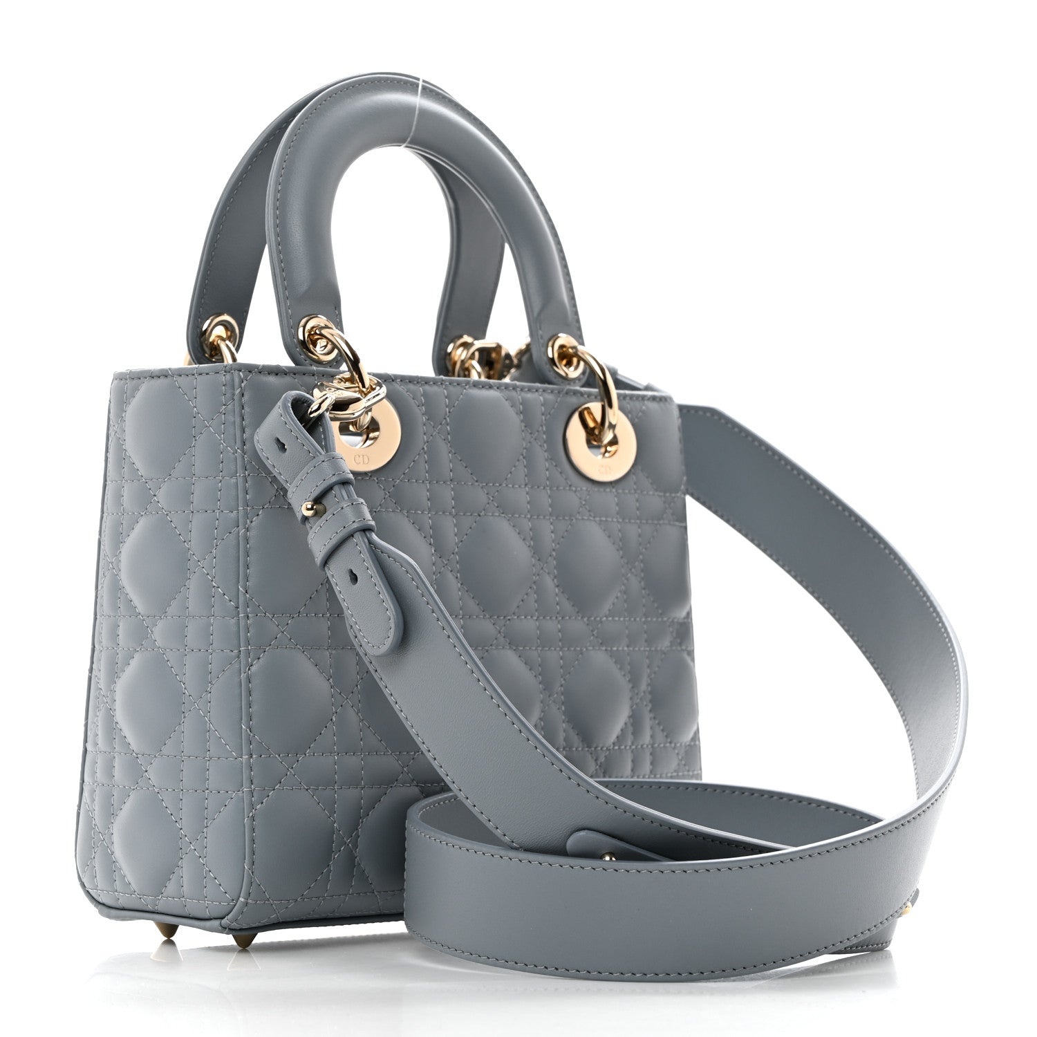 Christian Dior Lambskin Cannage Small My ABCDior Lady Dior Cloud Blue 2 of 11