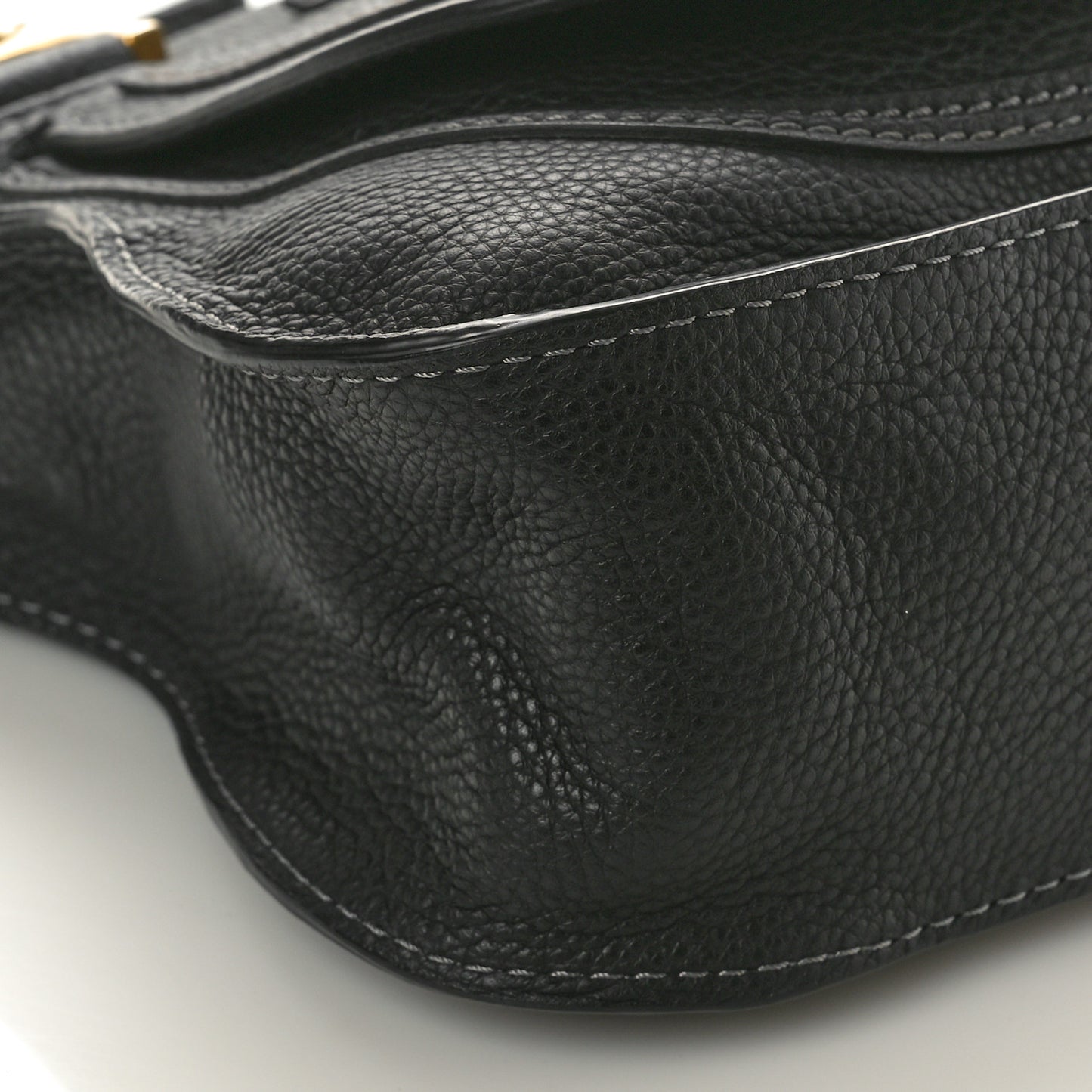 Calfskin Small Marcie Satchel Black