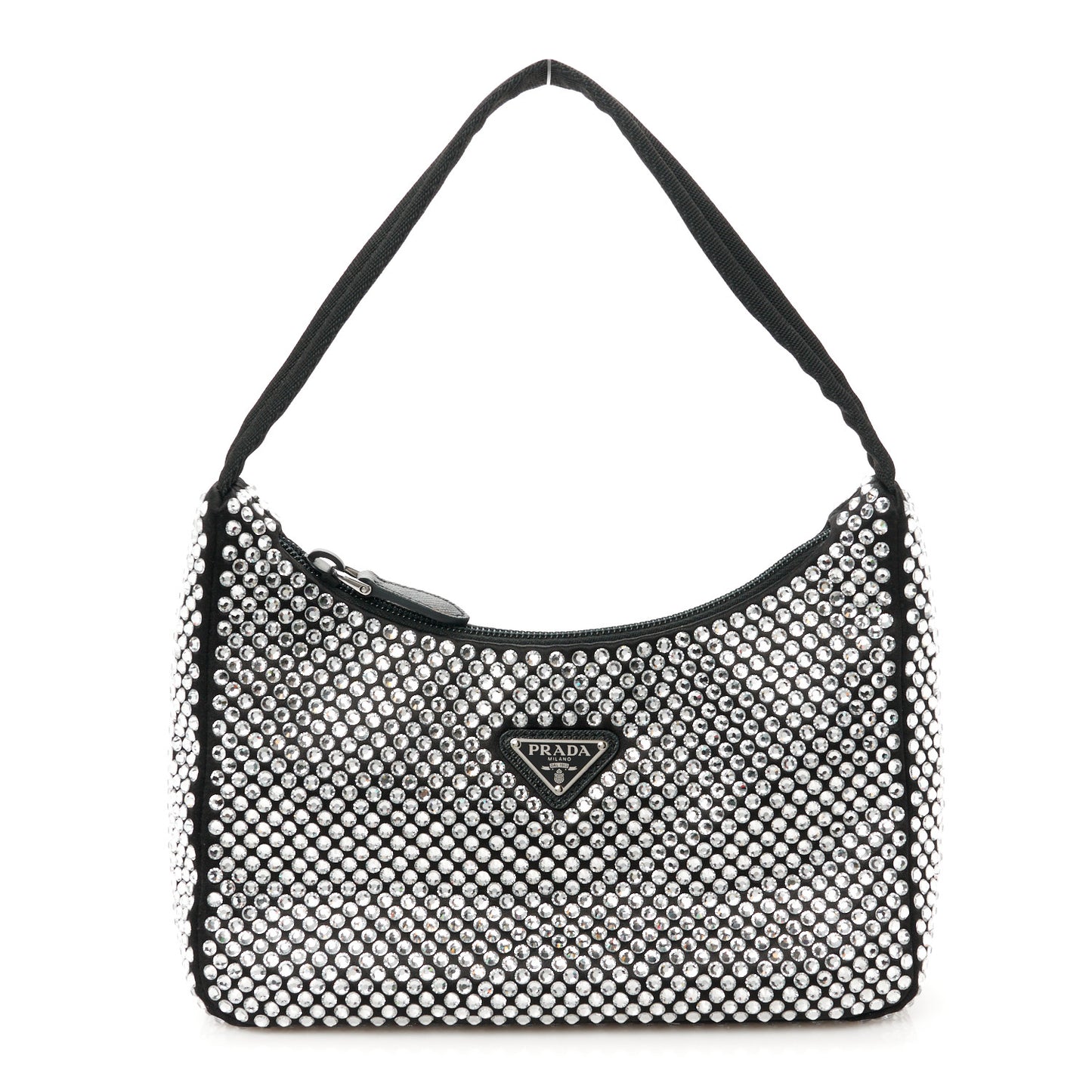 Satin Crystal Mini Re-Edition 2000 Bag Cristal