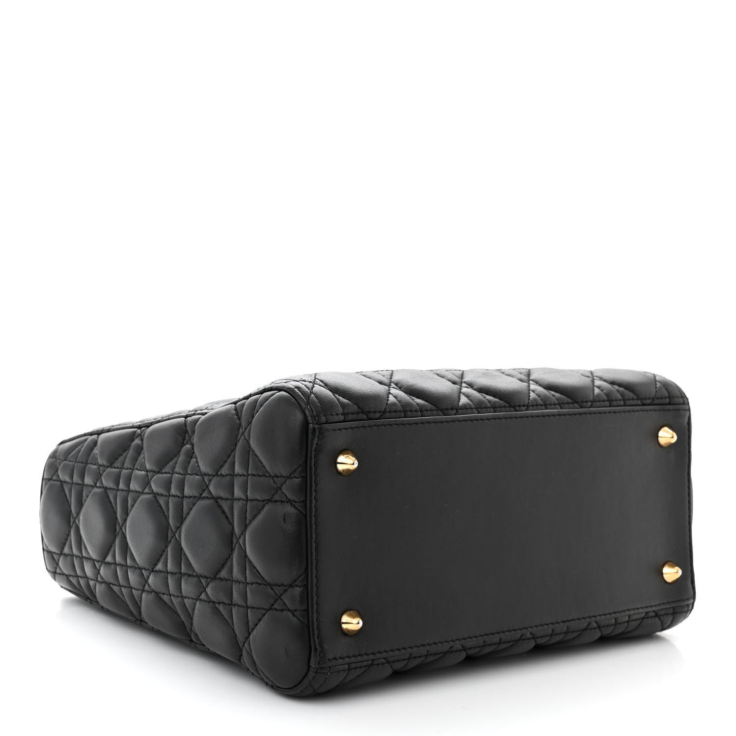 Lambskin Cannage Medium Lady Dior Black