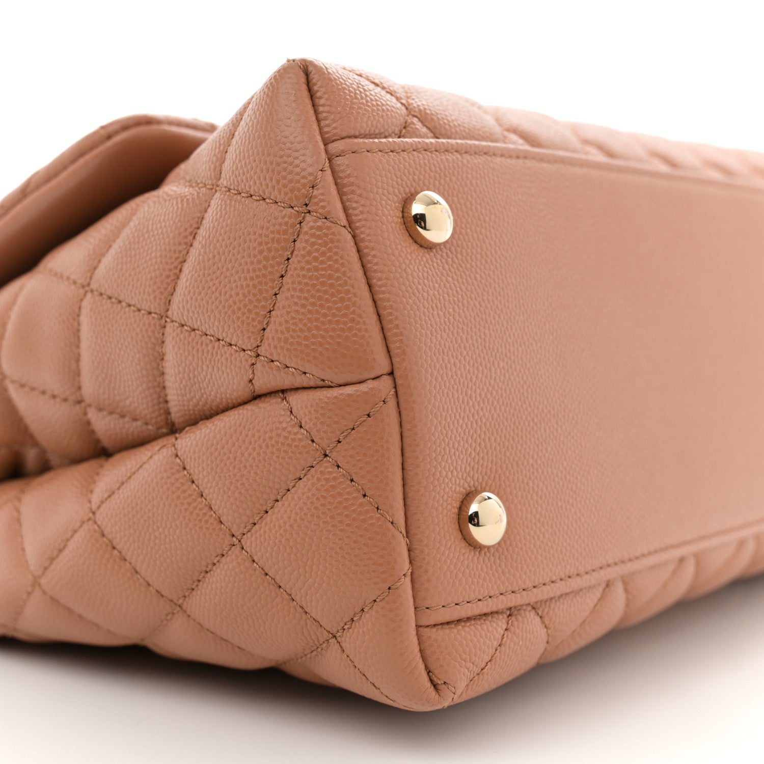 Chanel Caviar Quilted Small Coco Handle Flap Beige 9 of 12