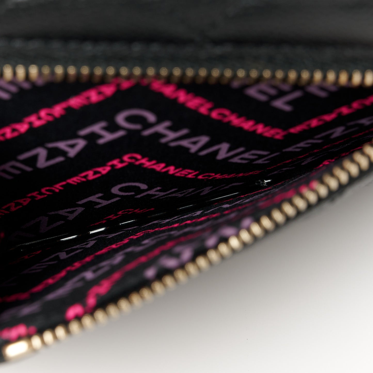 Caviar Quilted Small Flap Wallet Black