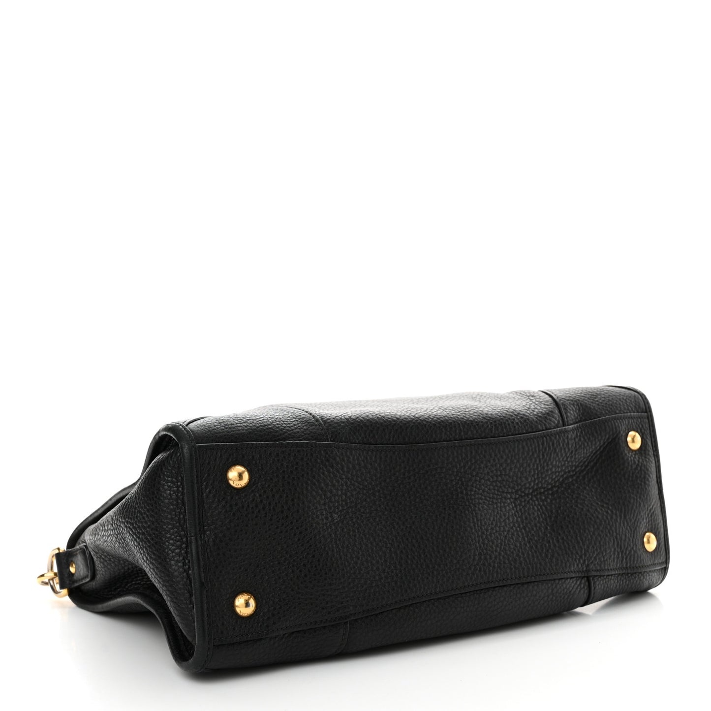 Vitello Daino Shopping Satchel Black