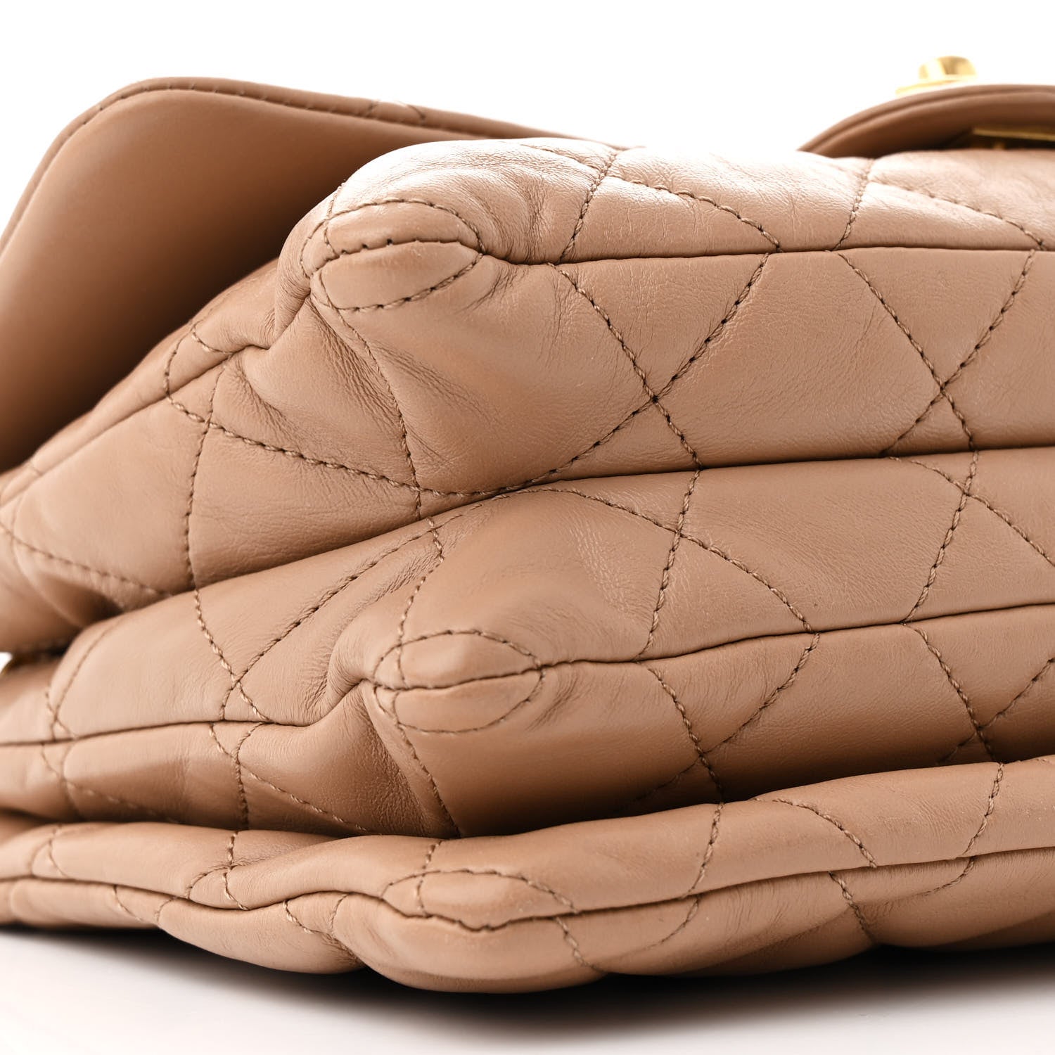 Chanel Lambskin Quilted Medium Pillow Crush Flap Beige 9 of 11