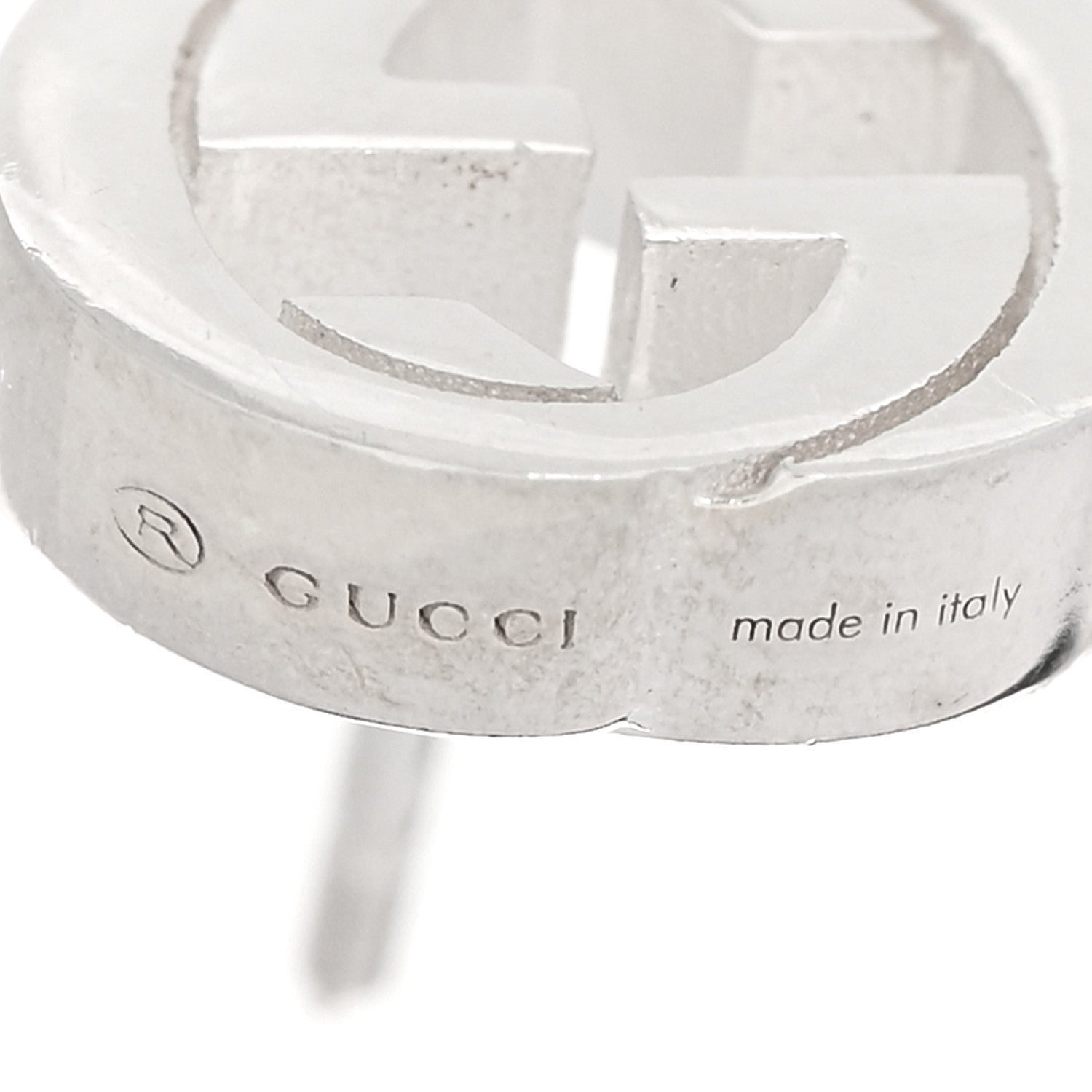 Gucci Sterling Silver Interlocking GG Stud Earrings 4 of 4