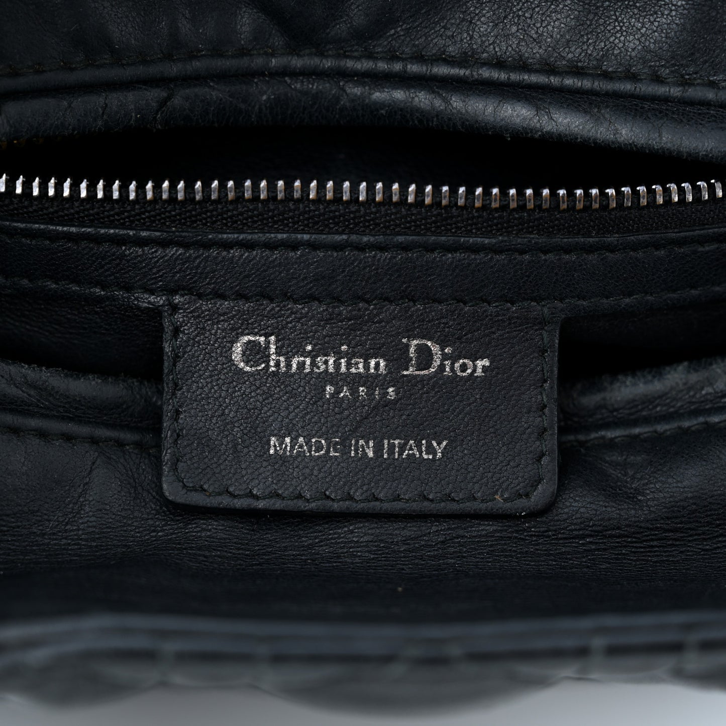 Ultra Matte Calfskin Cannage Medium Lady Dior Black