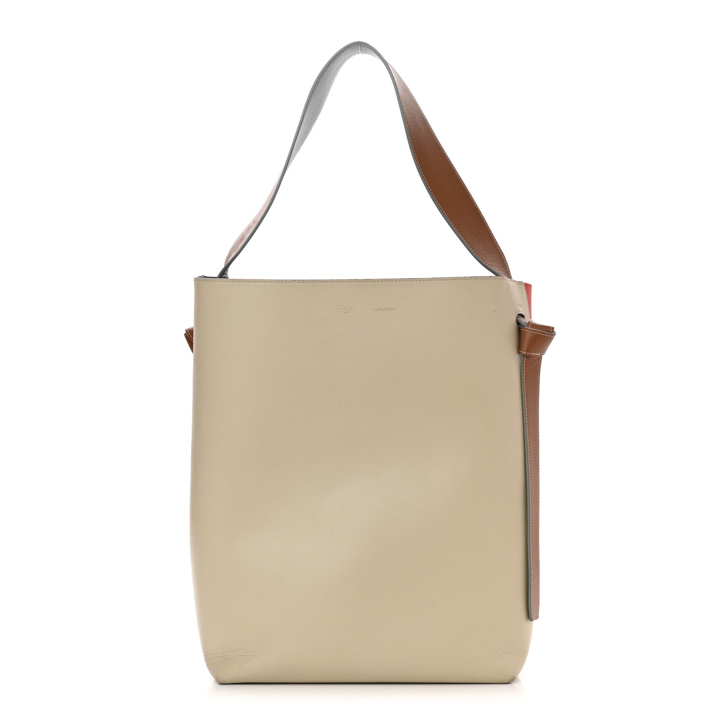 Shiny Smooth Calfskin Small Twisted Cabas Multicolor