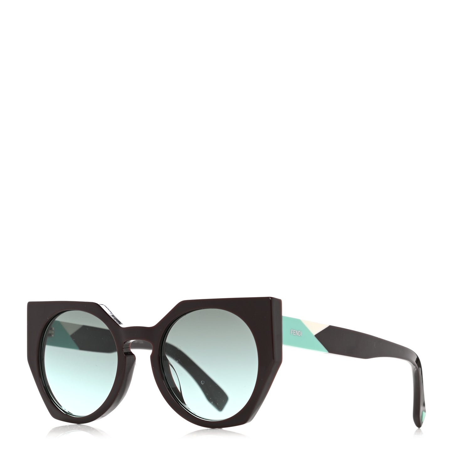 Acetate Facets Oversized Cat Eye Sunglasses FF 0151/S Brown