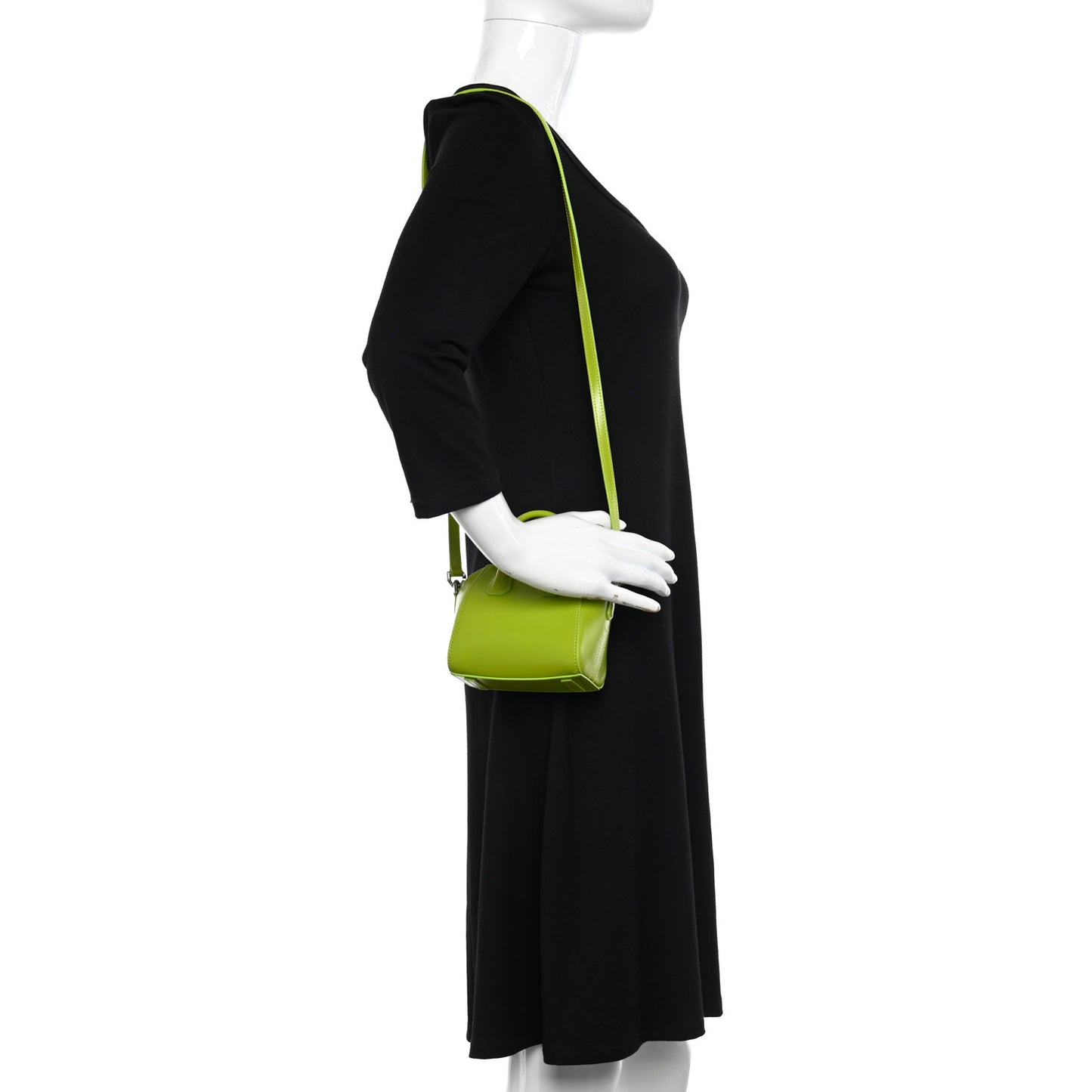 Shiny Lord Calfskin Micro Antigona Citrus Green