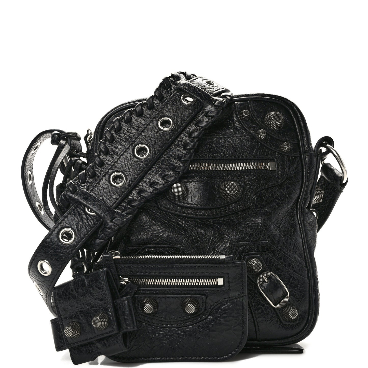 Agneau Arena Le Cagole Crossbody Bag Black