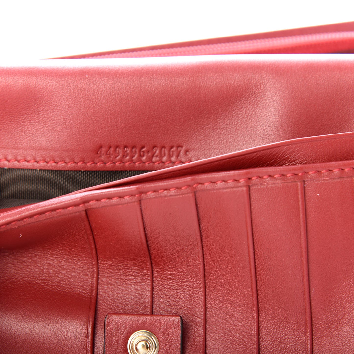 Soft Microguccissima Continental Wallet Red