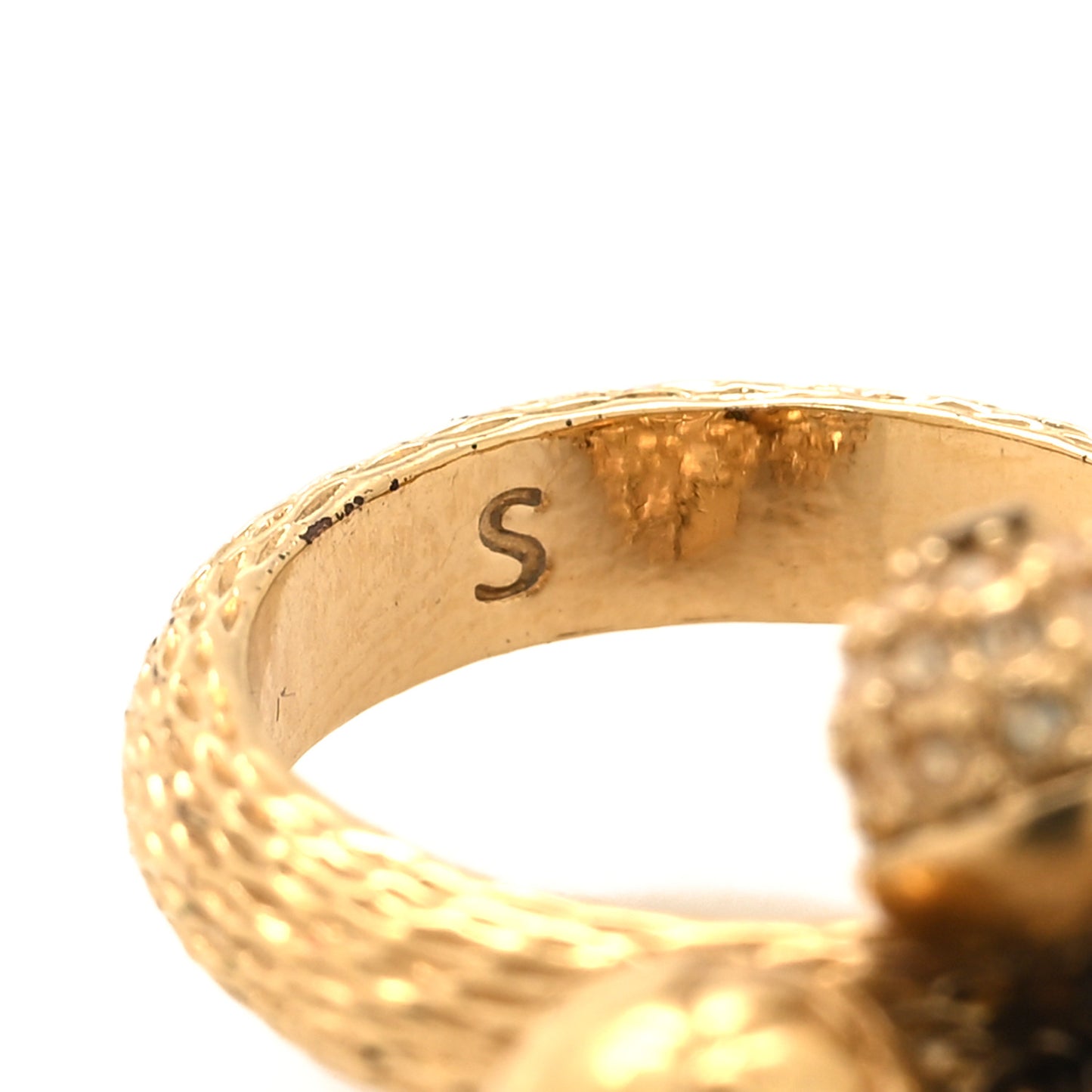 Metal Crystal Mise En Dior Ring S Gold