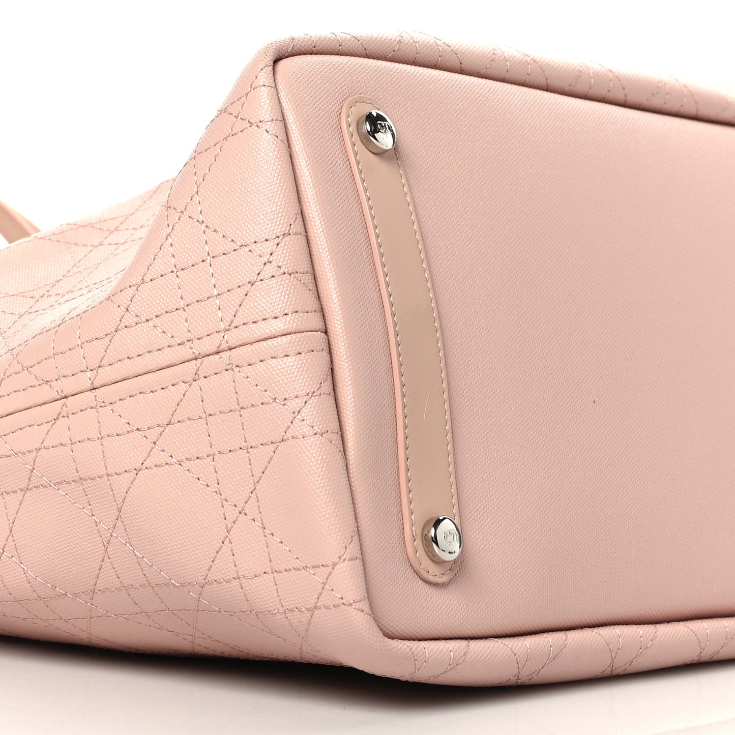 Coated Canvas Cannage Panarea Shopping Tote Rosato