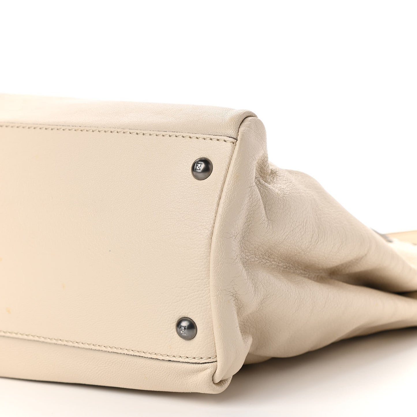 Goatskin Stingray Large Peekaboo Iconic Satchel White Pink