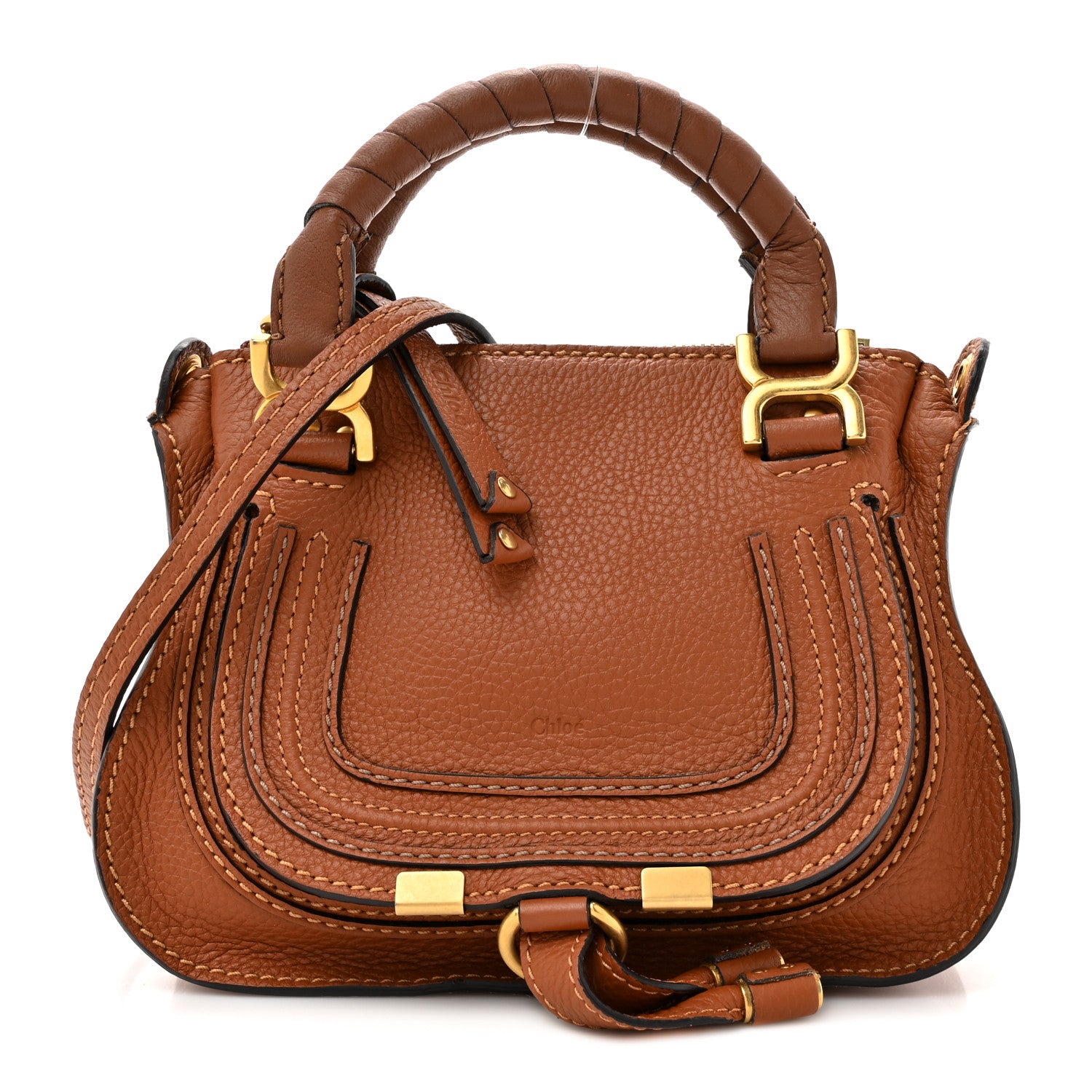Chloe Calfskin Mini Marcie Satchel Tan 1 of 14