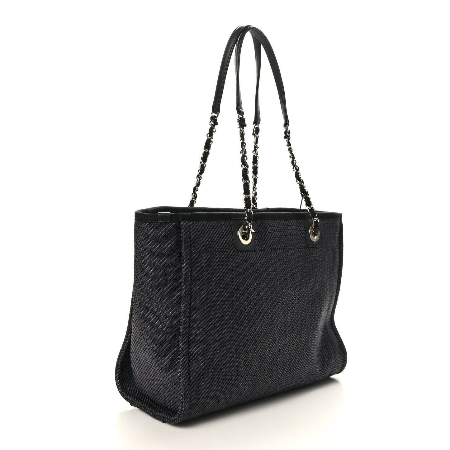 Lurex Boucle Small Deauville Tote Black