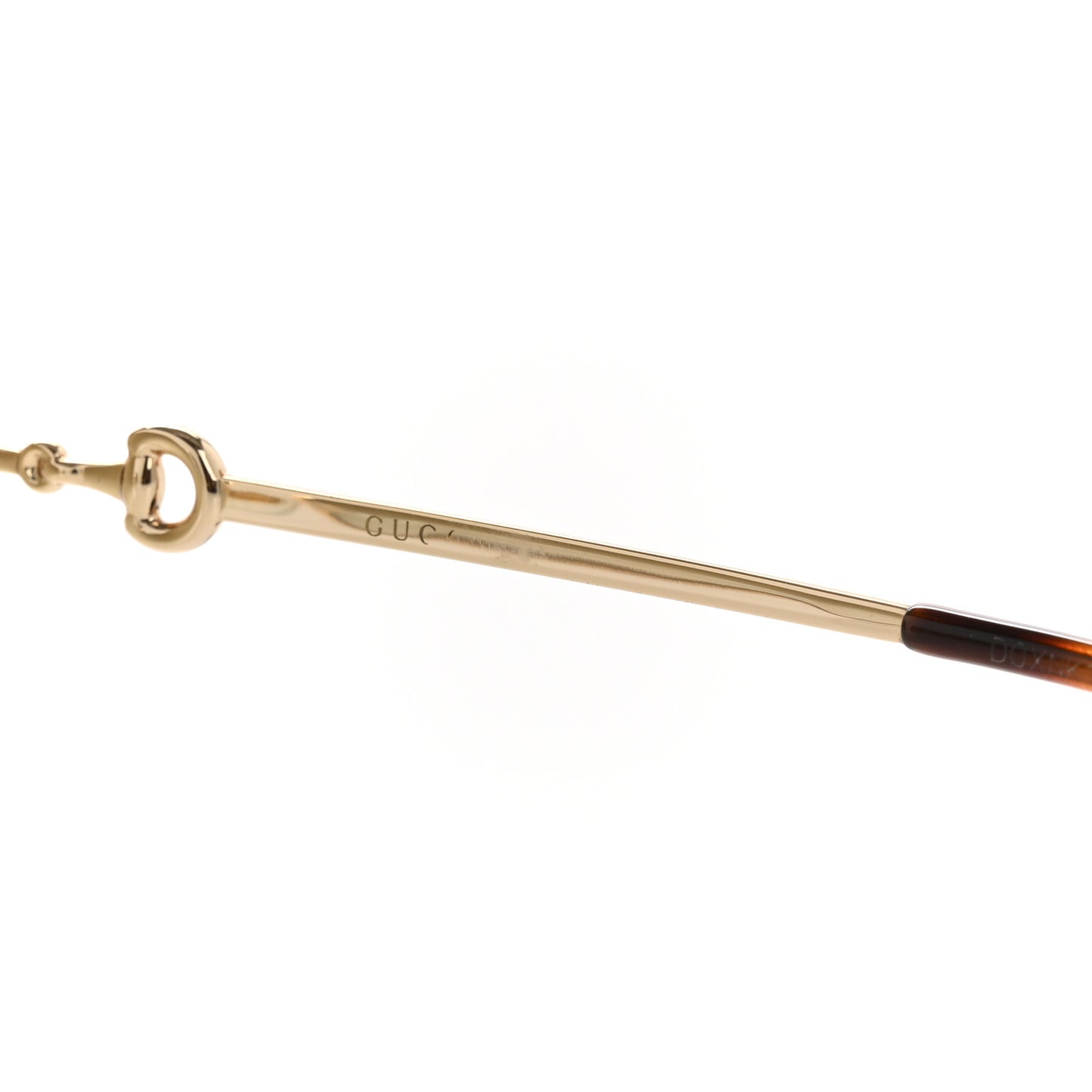 Metal Horsebit Square Frame Sunglasses GG0879S Gold