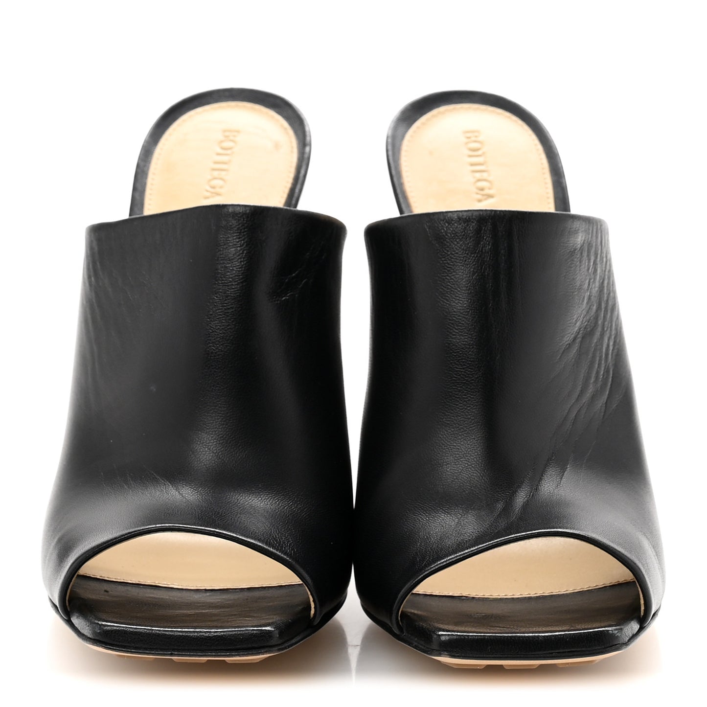 Lambskin Stretch Canalazzo Sandals 37.5 Black