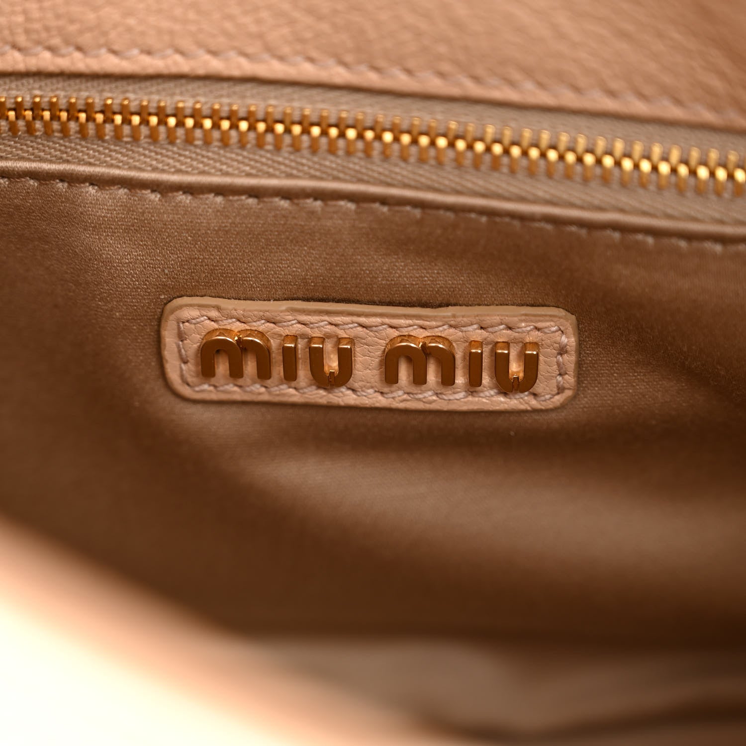 Miu Miu Calfskin Madras Hobo Bag Sabbia 6 of 9