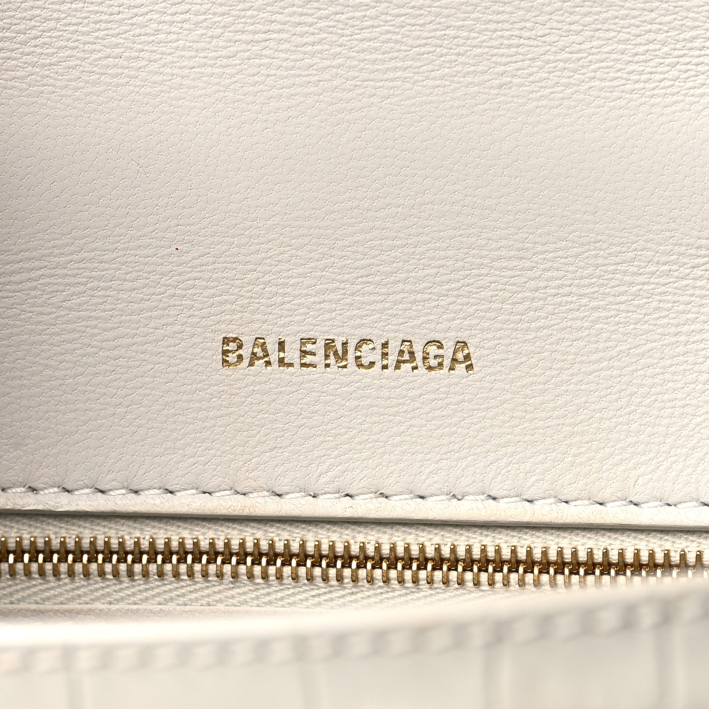 Shiny Calfskin Crocodile Embossed Small Hourglass Top Handle Bag White