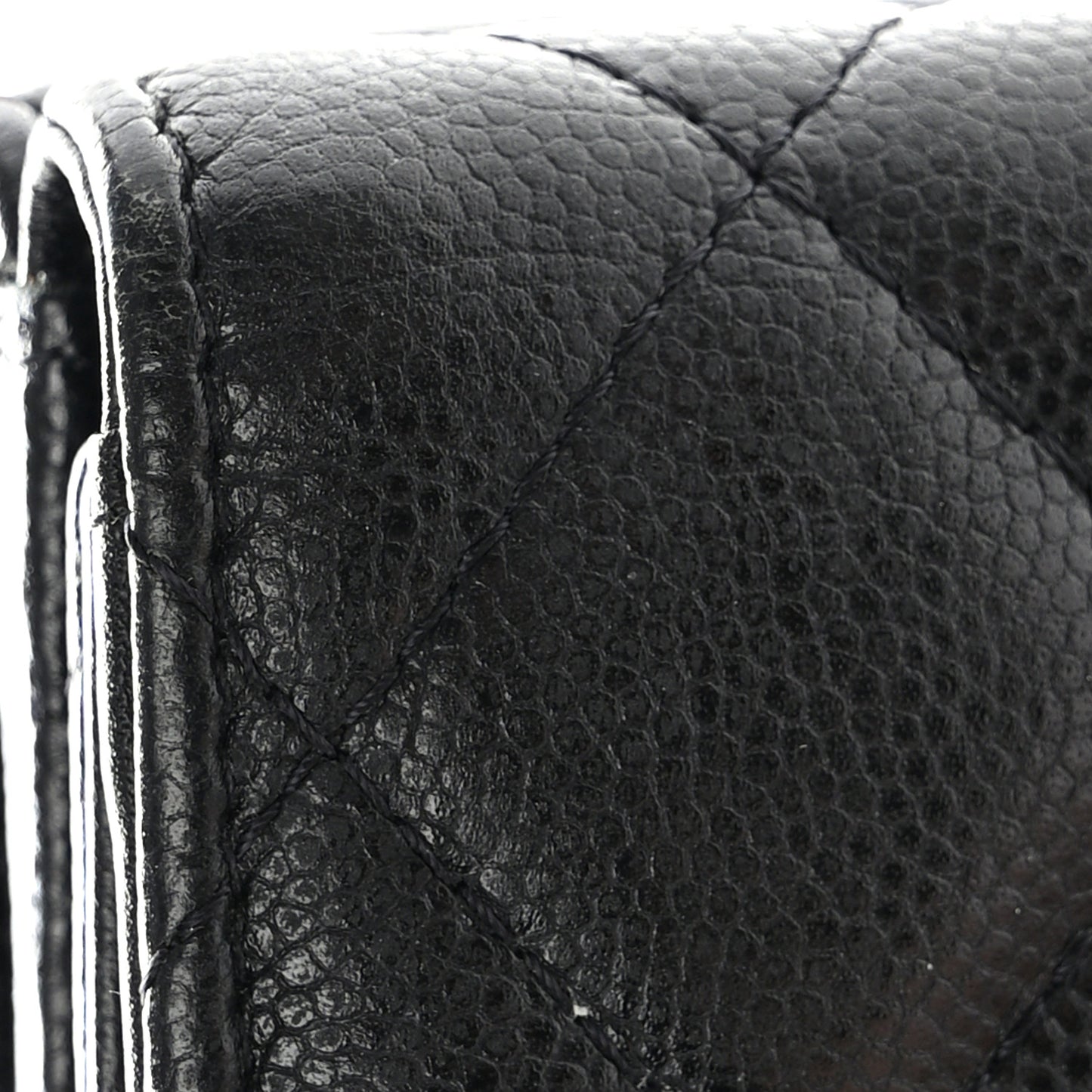 Caviar Quilted My Everything Small Flap Wallet Black