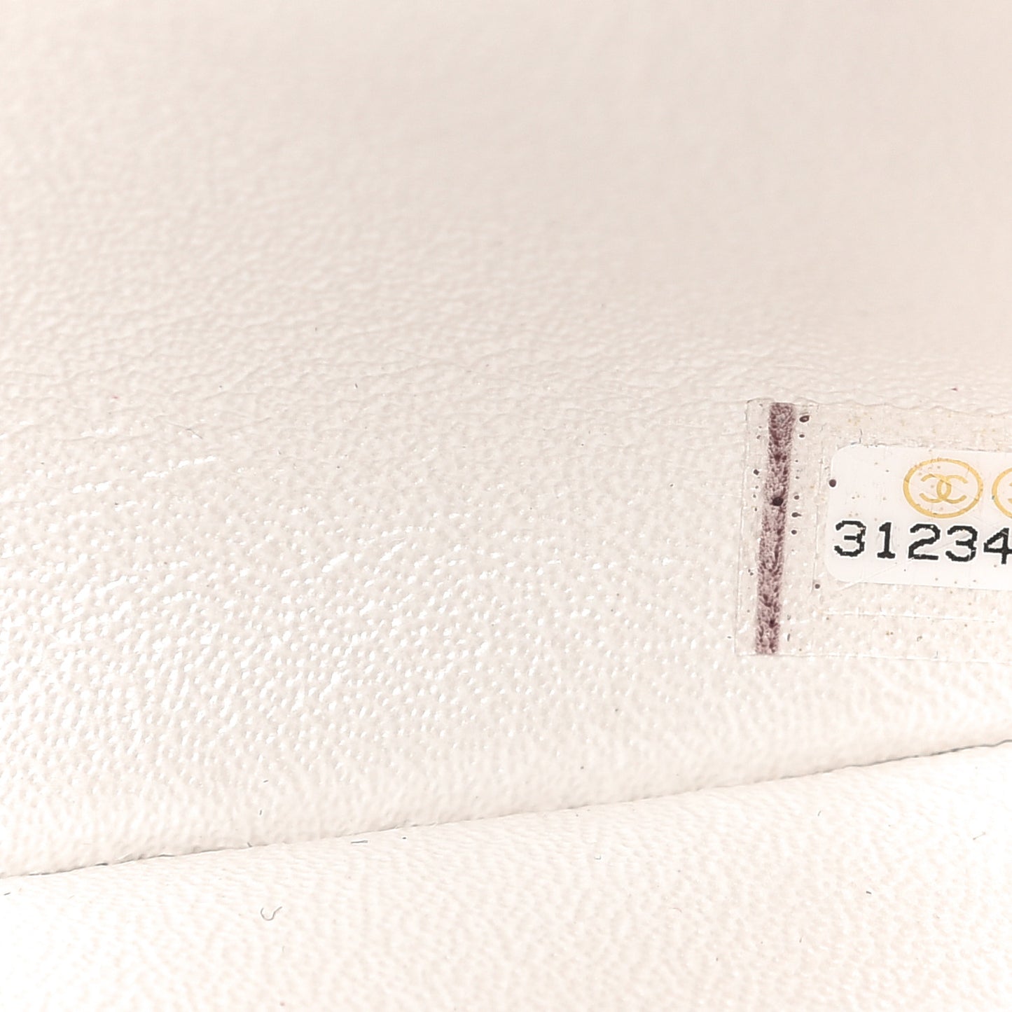 Iridescent Caviar Quilted Mini Top Handle Rectangular Flap White