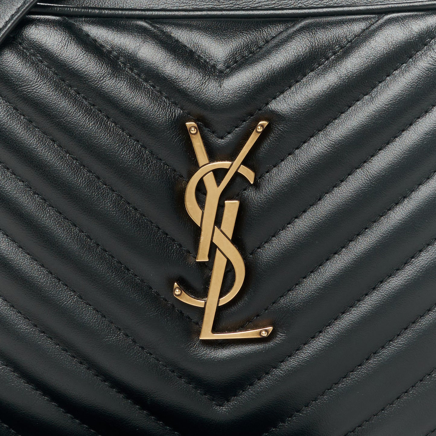 Calfskin Matelasse Monogram Lou Camera Bag Black