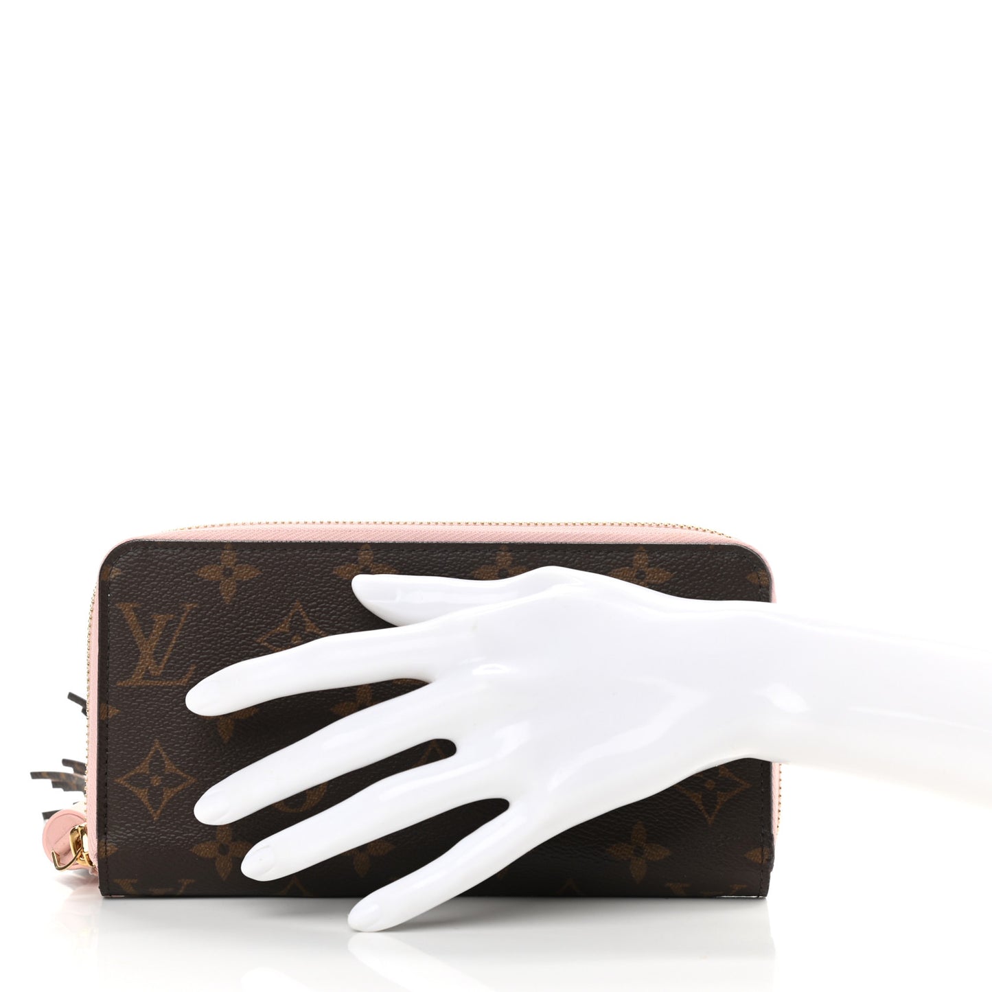 Monogram Pompon Zippy Wallet Rose Ballerine