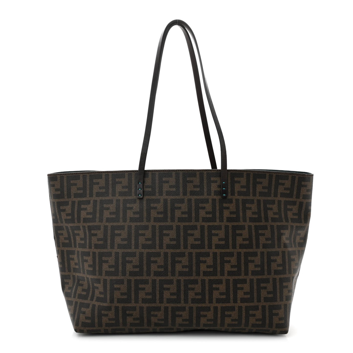 Zucca Spalmati Medium Roll Tote Tobacco Pavone