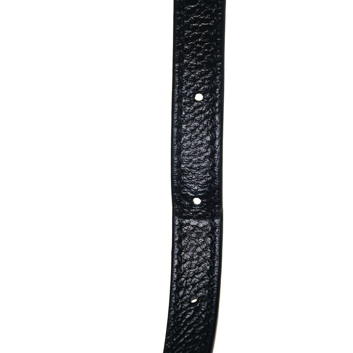 Grained Calfskin Hourglass Top Handle Bag XS Black