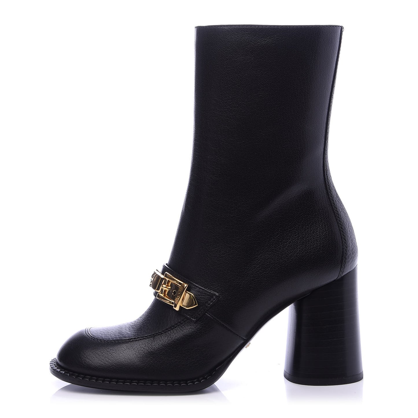 Goatskin Austin Calfskin Sylvie Chain Ankle Boots 38 Black