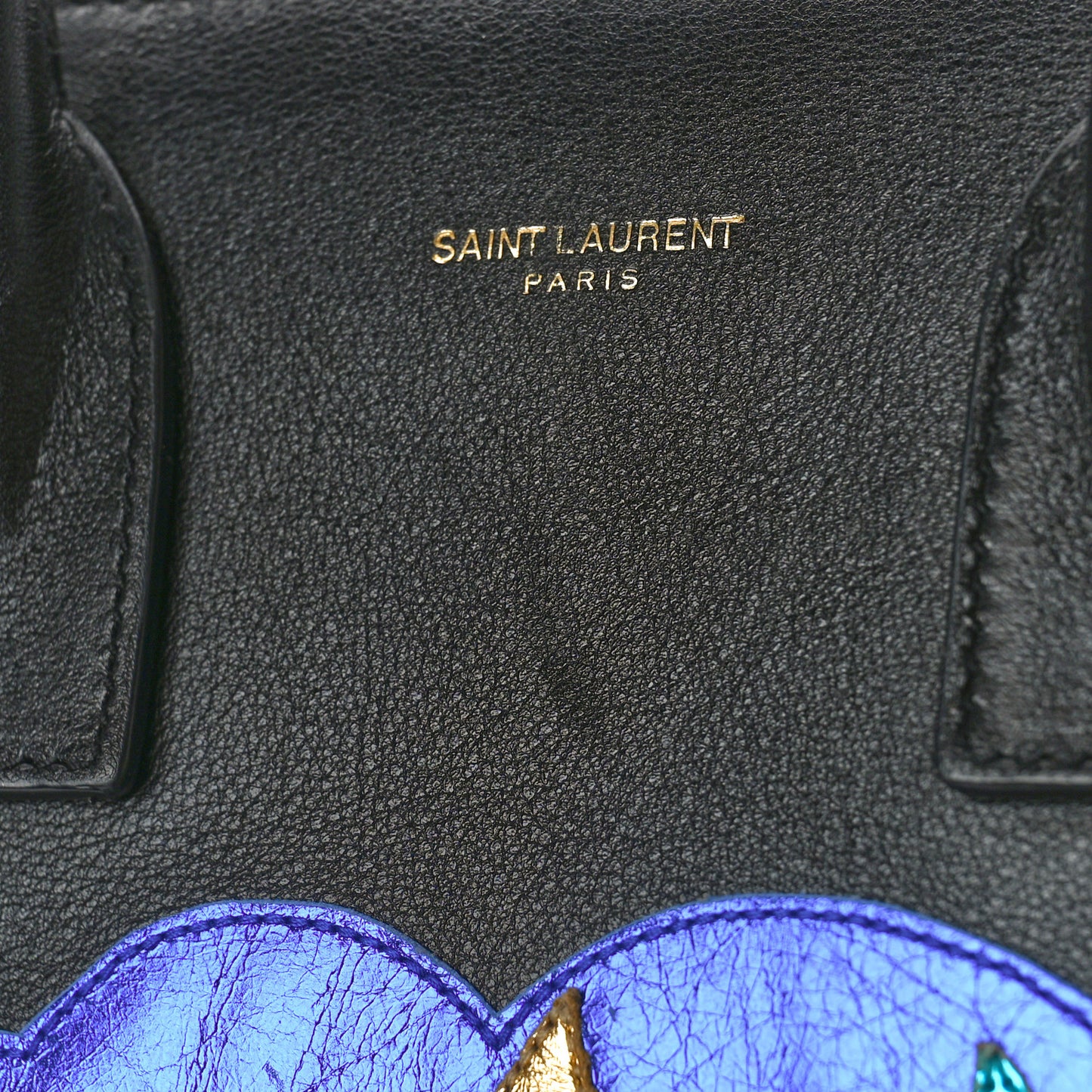 Calfskin Love Patchwork Baby Sac De Jour Black