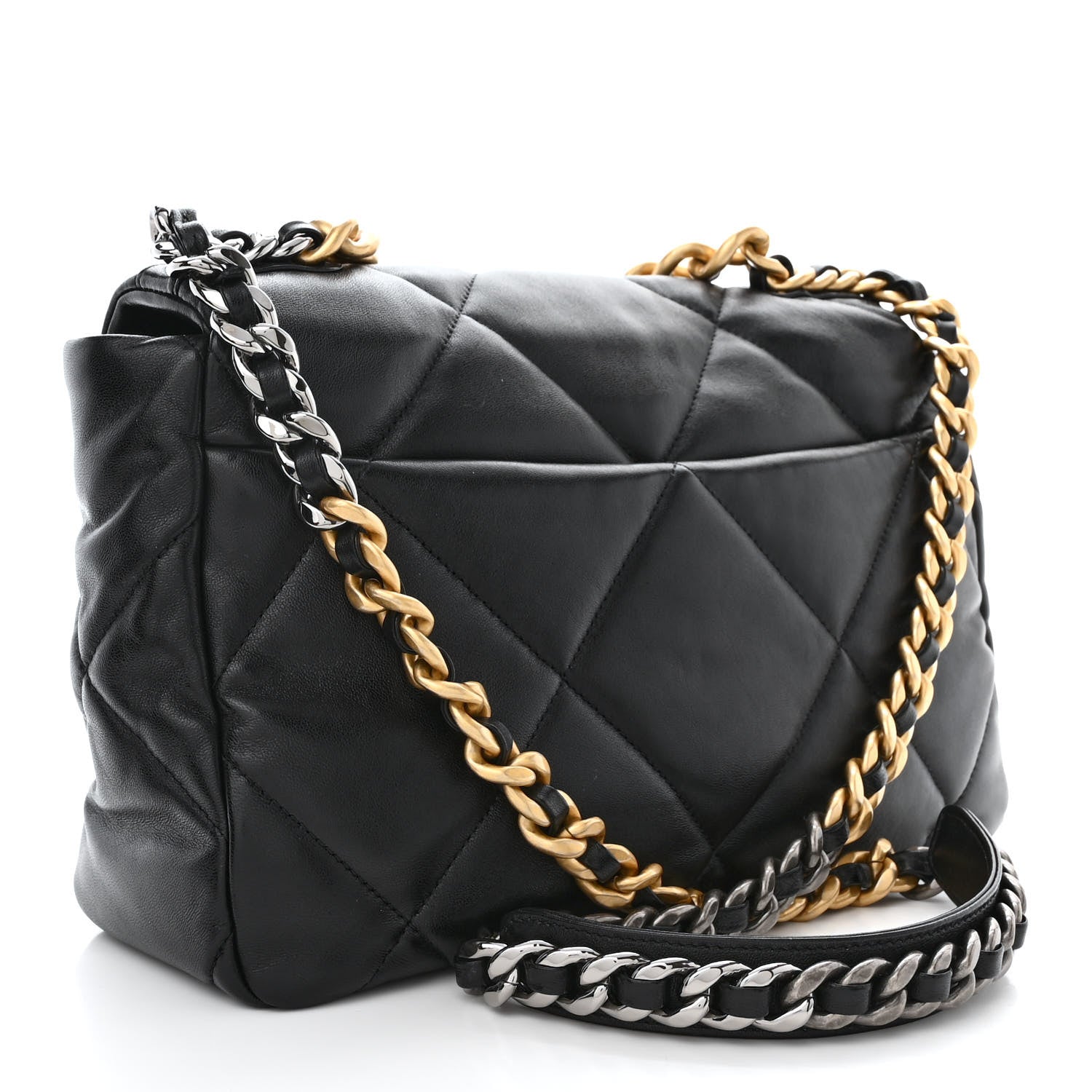 Chanel Lambskin Quilted Large Chanel 19 Flap Black 3 of 12