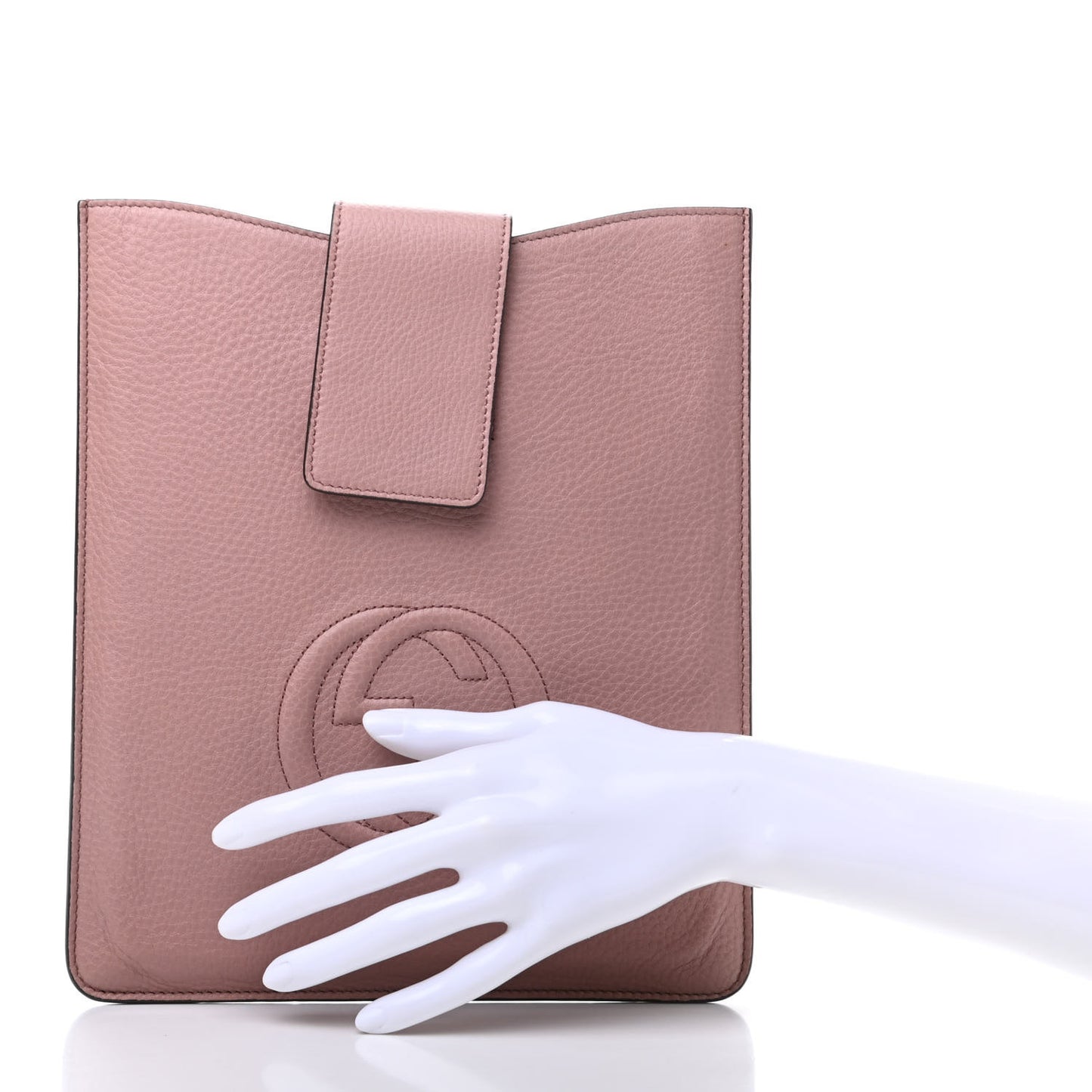 Pebbled Calfskin Soho iPad Case Pink