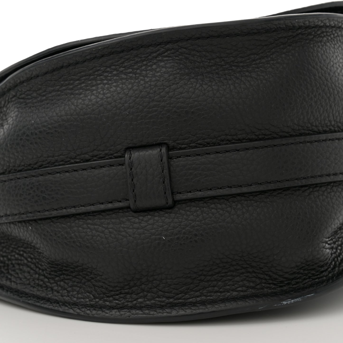 Calfskin Medium Marcie Round Crossbody Bag Black