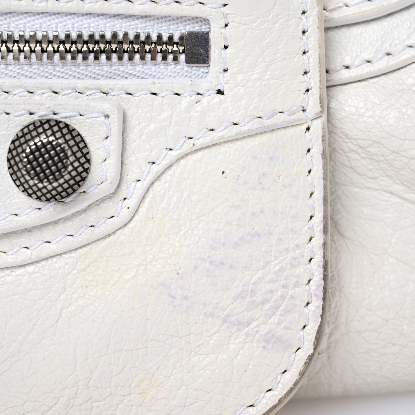 Agneau Arena Le Cagole Shoulder Bag XS Optic White