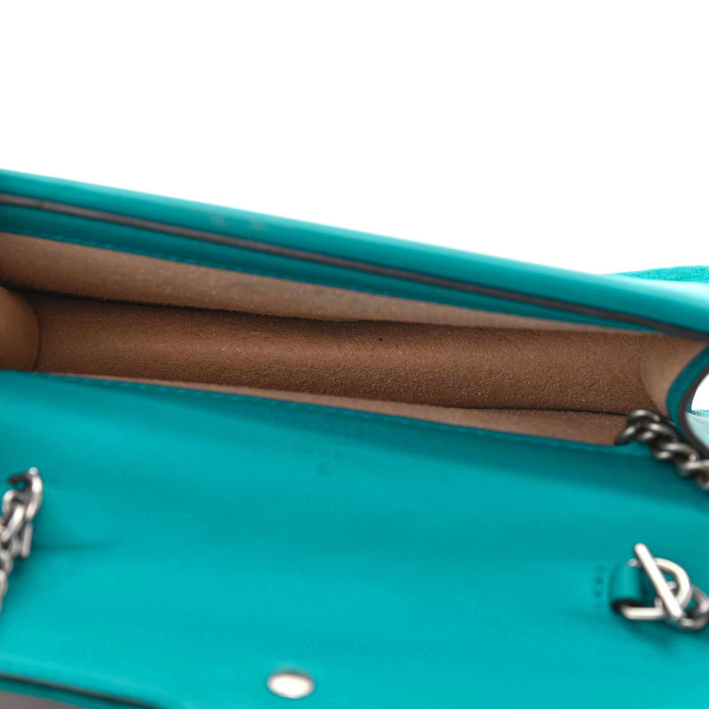 Velvet Super Mini Dionysus Shoulder Bag Pavone Cyan