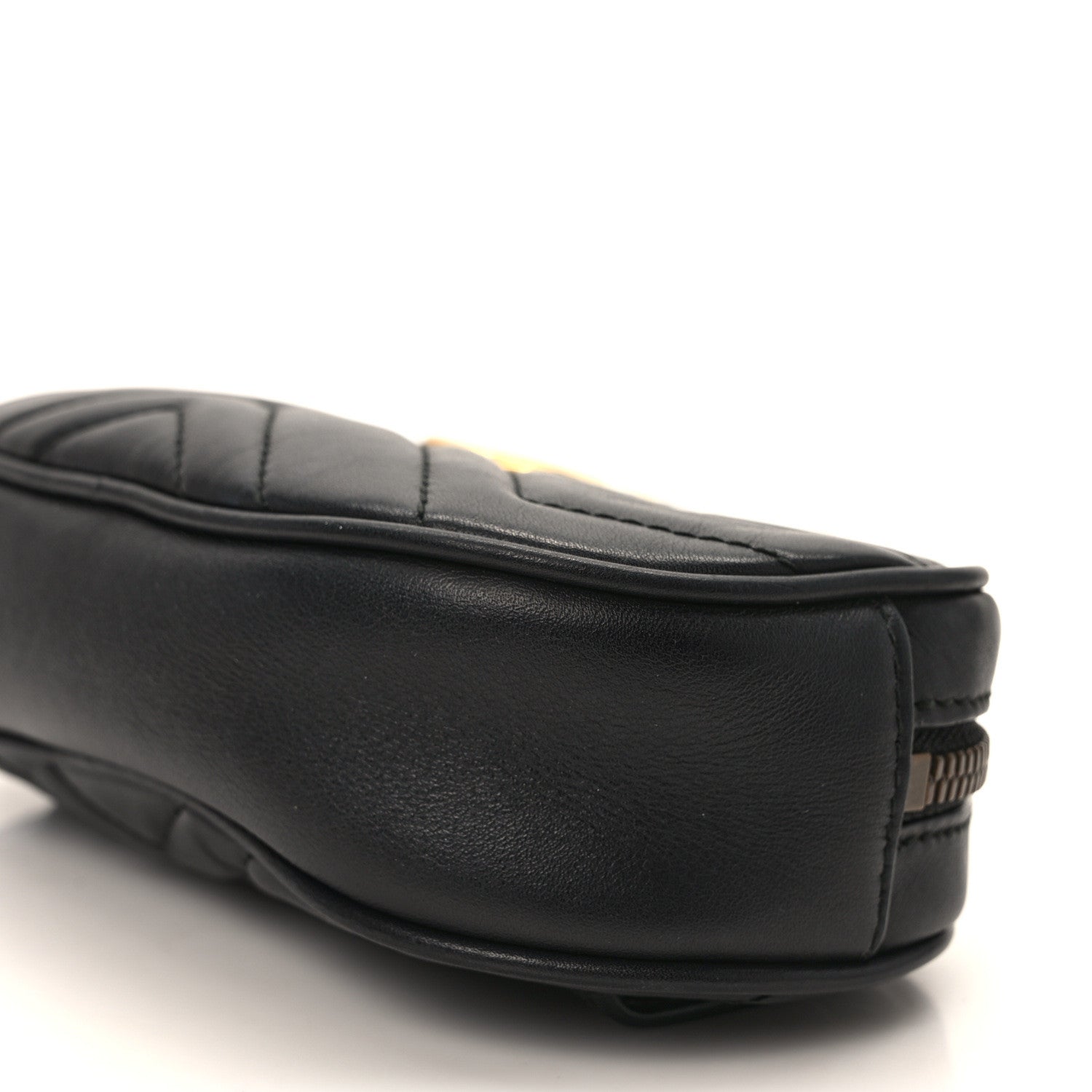 Gucci Calfskin Matelasse GG Marmont Belt Bag 85 34 Black 11 of 12