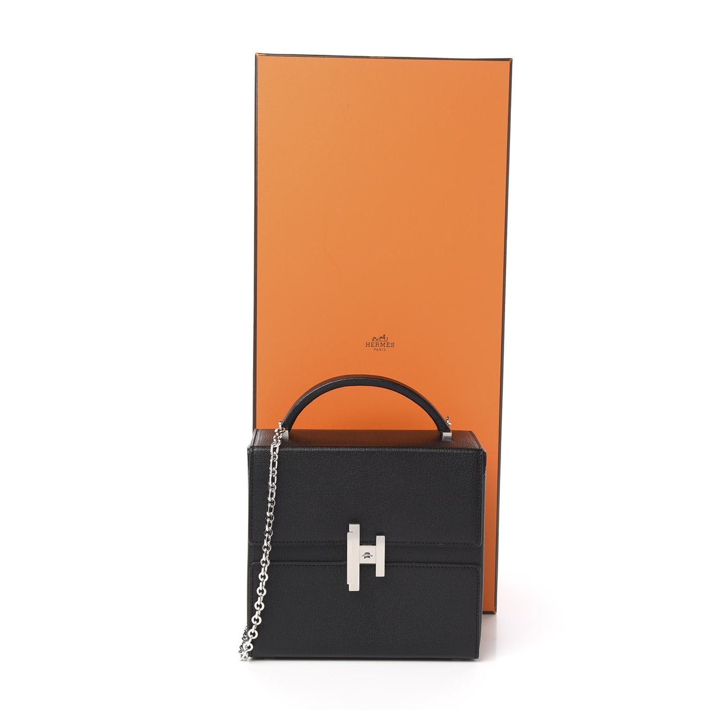 Chevre Mysore Cinhetic Boxy Top Handle Bag Black