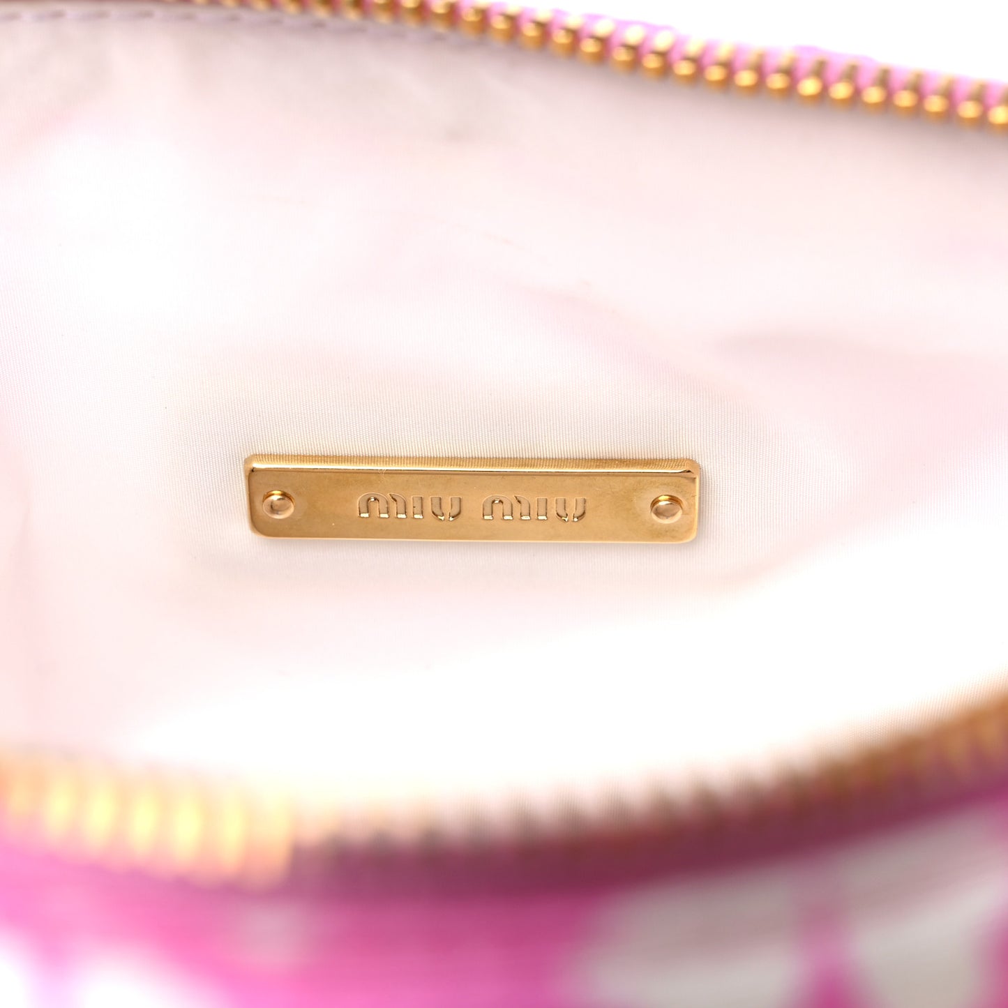 Nylon Floral Print Shoulder Bag Pink