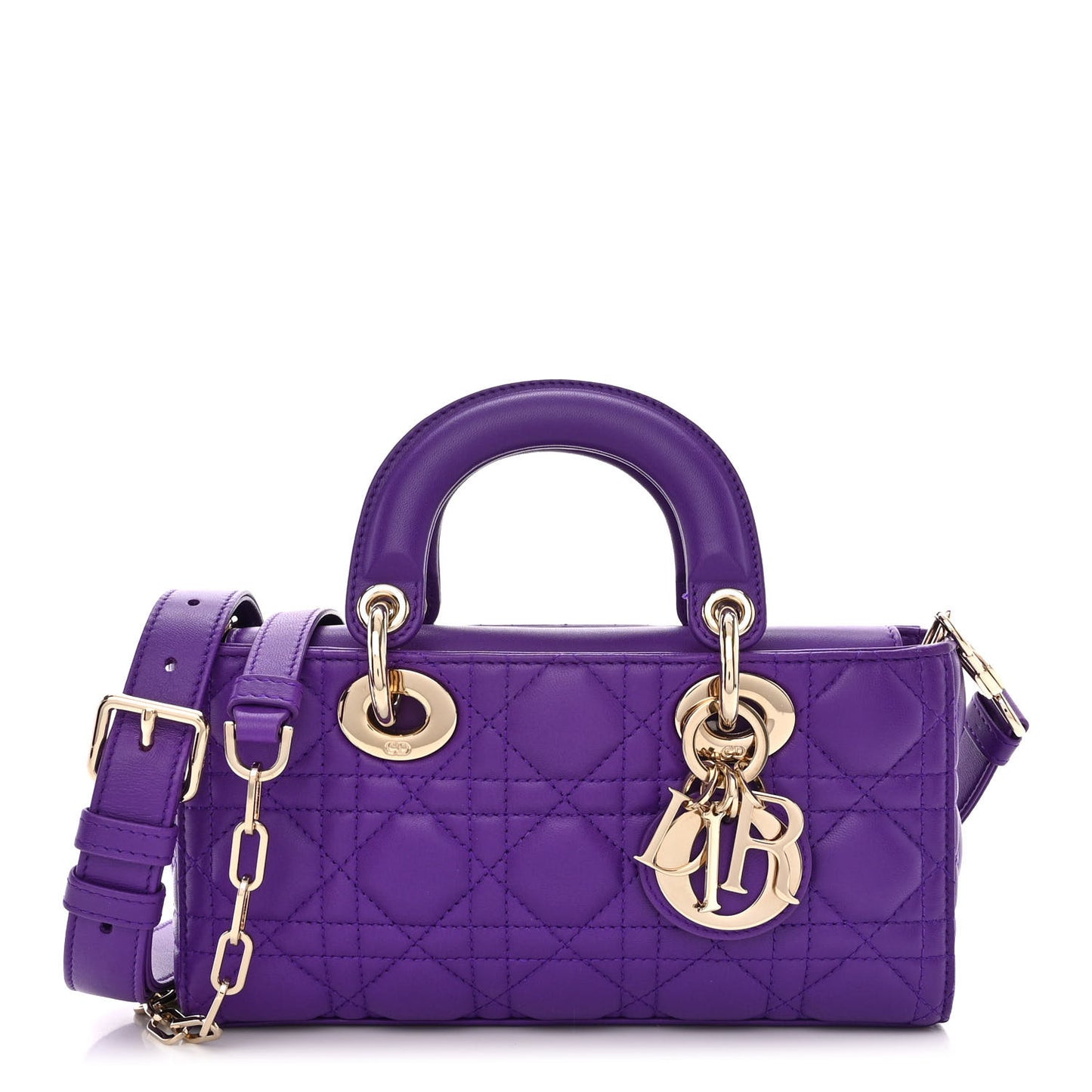 Lambskin Cannage Small Lady D-Joy Purple