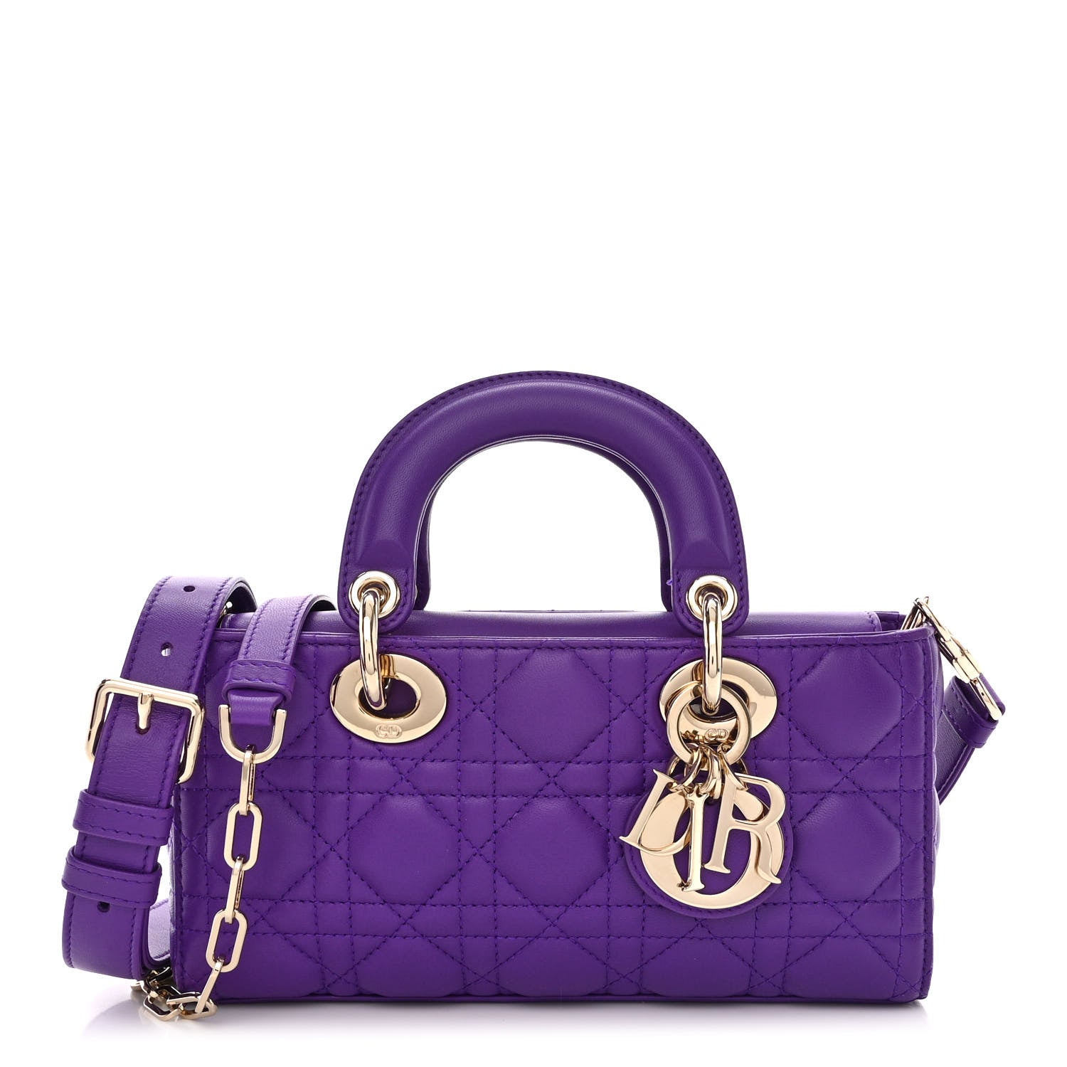 Christian Dior Lambskin Cannage Small Lady D-Joy Purple 1 of 11
