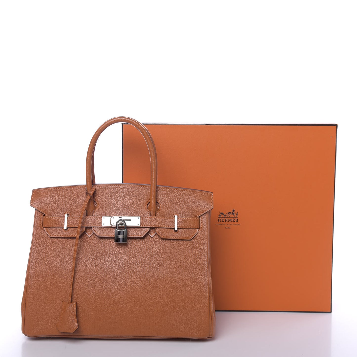 Chevre Birkin 30 Potiron