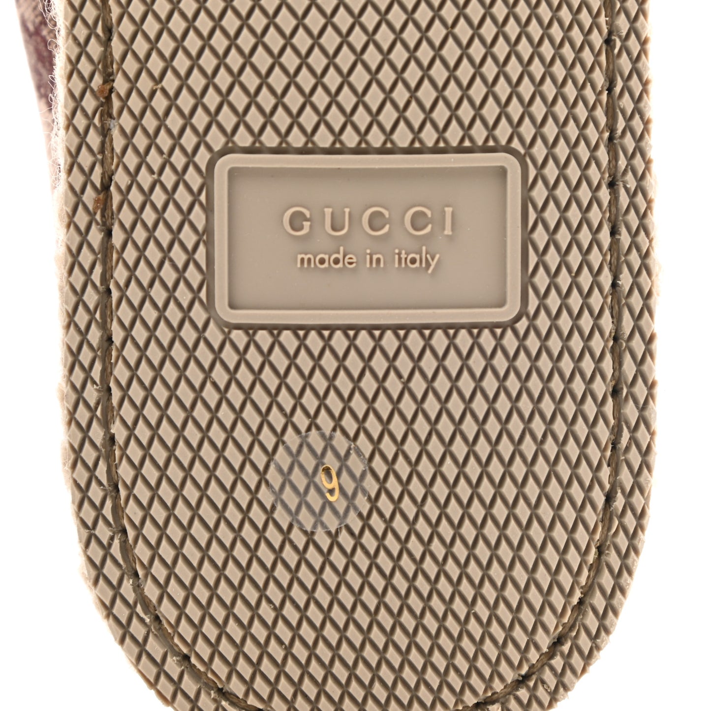 Canvas GG Monogram Mens Fria Horsebit Loafers 9 Sahara Rubino