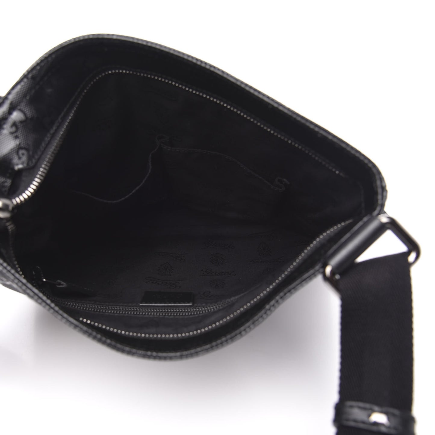 Imprime Monogram Small Flat Messenger Bag Black