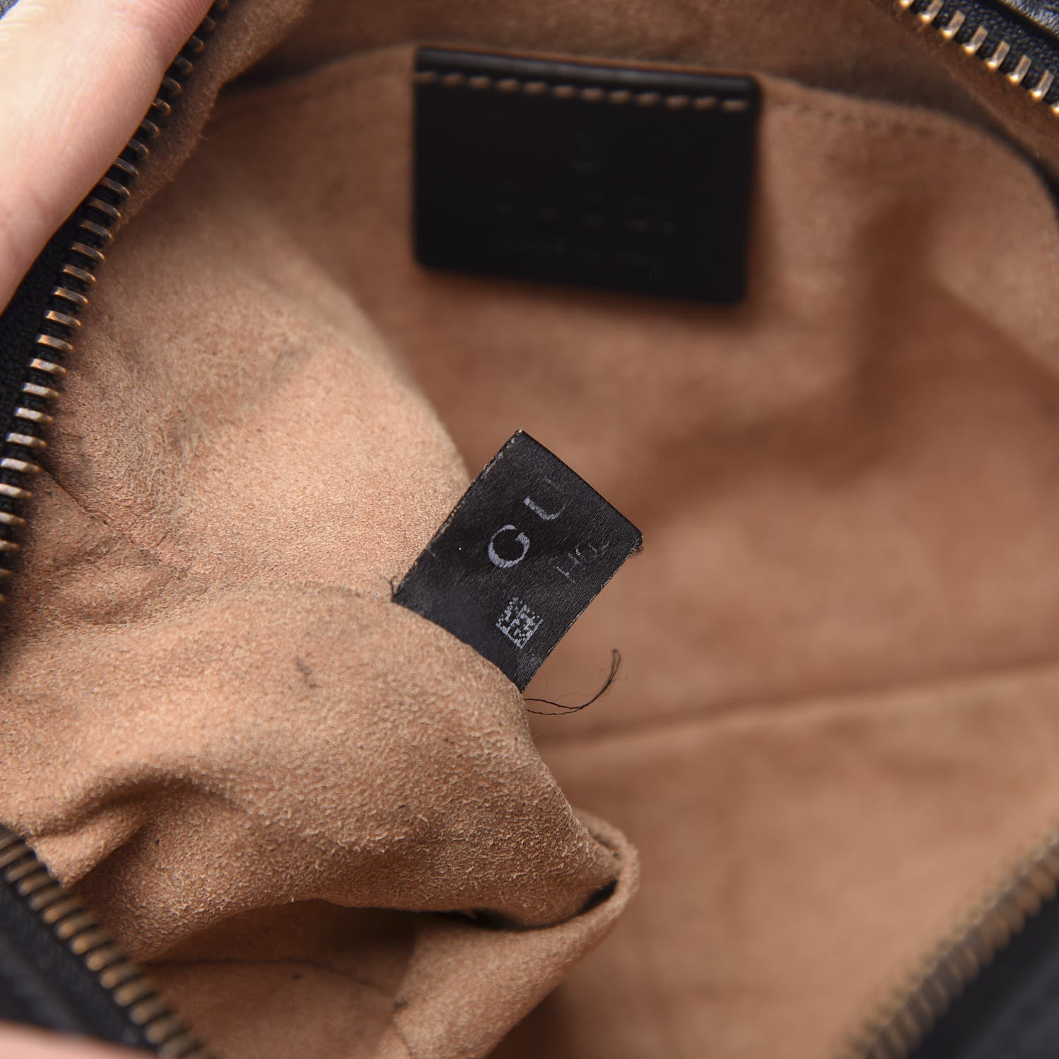 Gucci Calfskin Matelasse Mini GG Marmont Chain Shoulder Bag Black 8 of 12